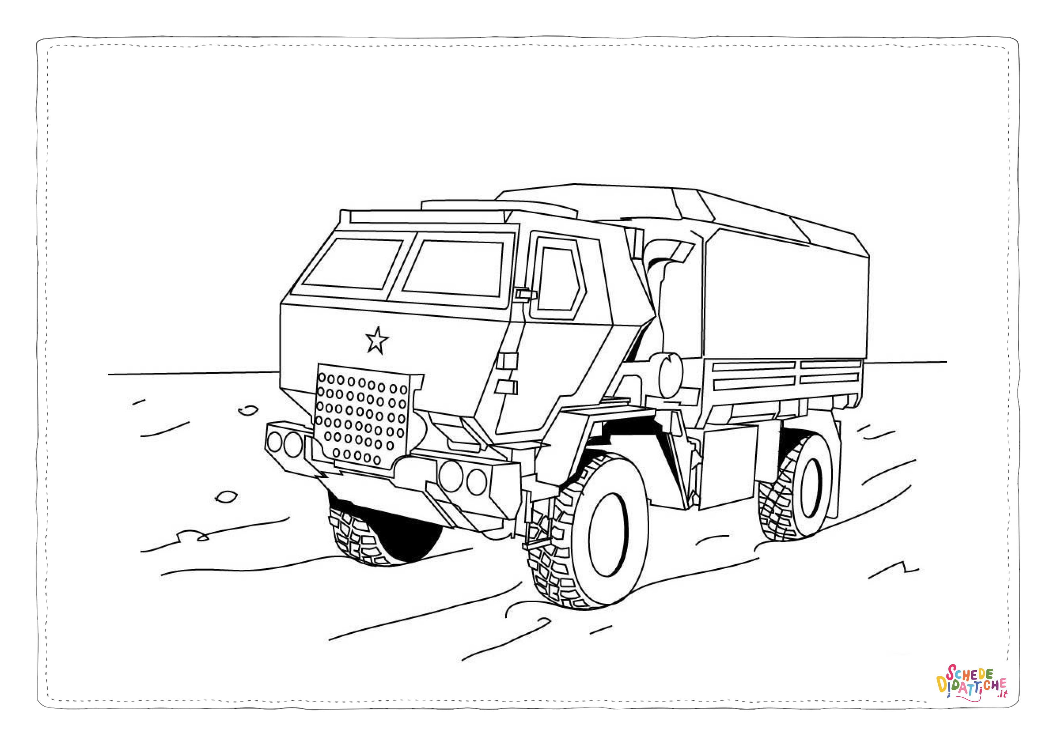 Disegno "Disegno di mezzo da lavoro da stampare e colorare 99" Disegno di mezzo da lavoro da stampare e colorare 99