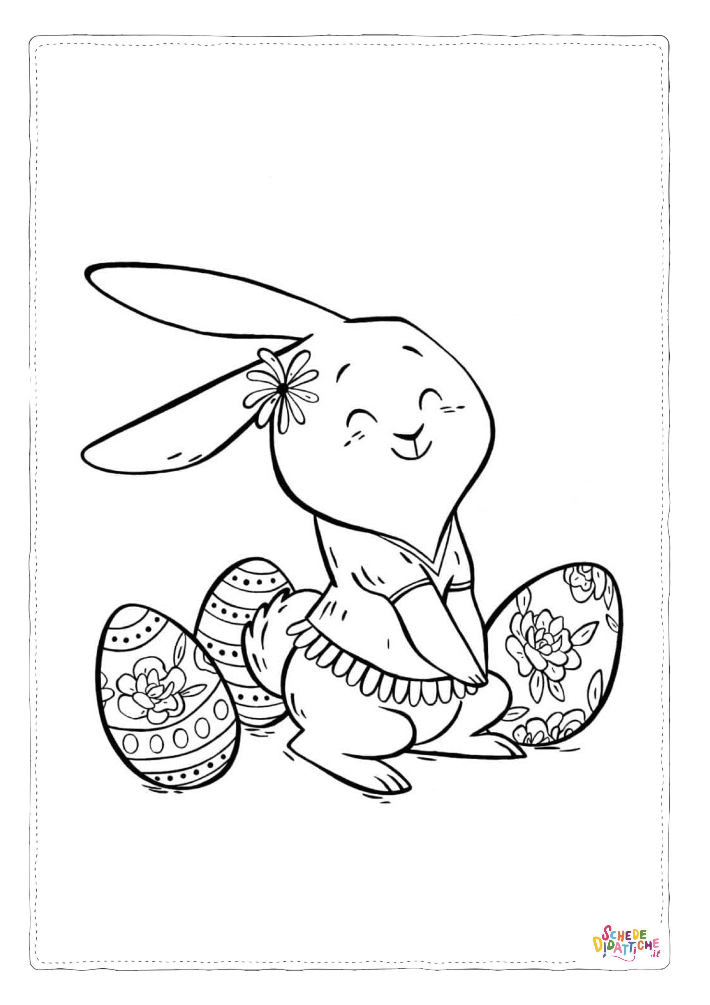 Disegno di uovo di Pasqua da stampare e colorare 143