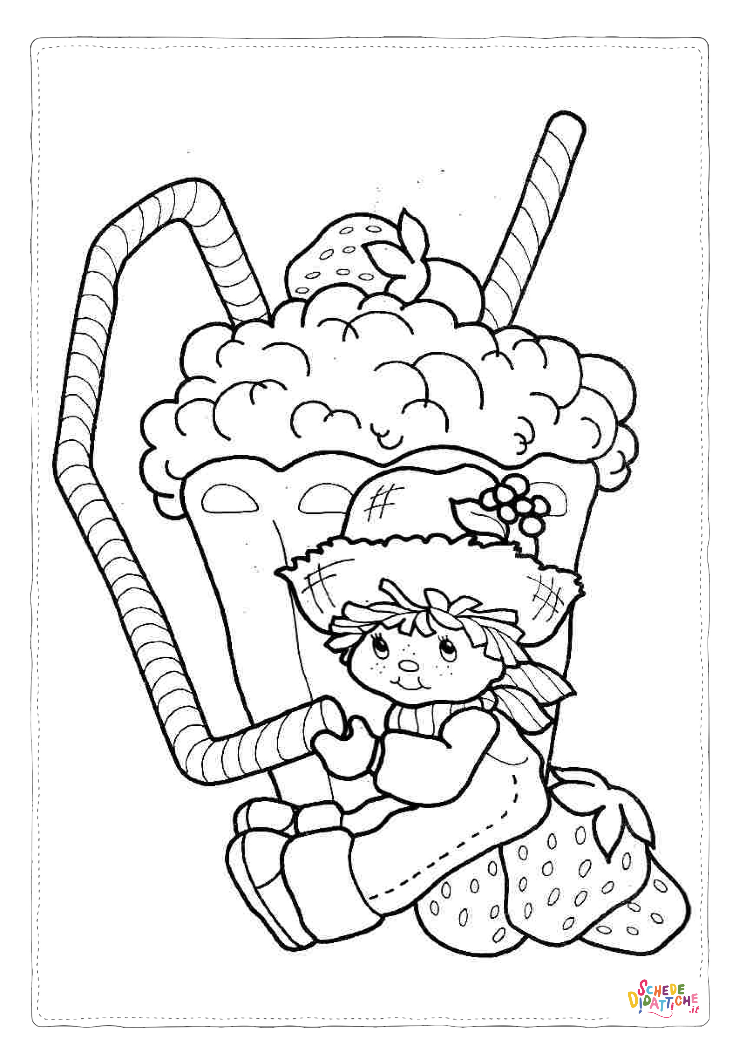 Disegno "Disegno di Fragolina da stampare e colorare 4" Disegno di Fragolina da stampare e colorare 4