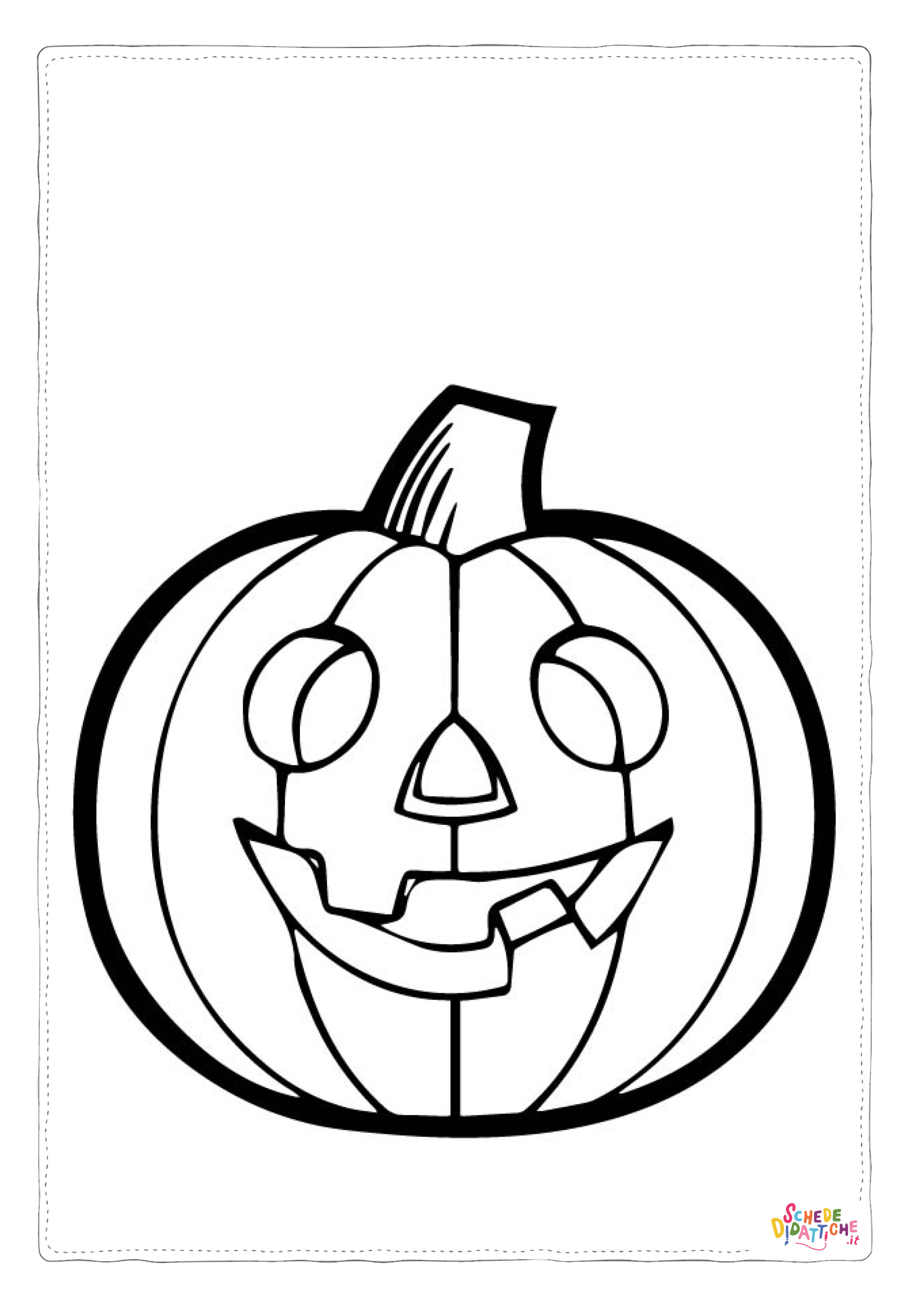 Disegno di zucca di Halloween da stampare e colorare 134