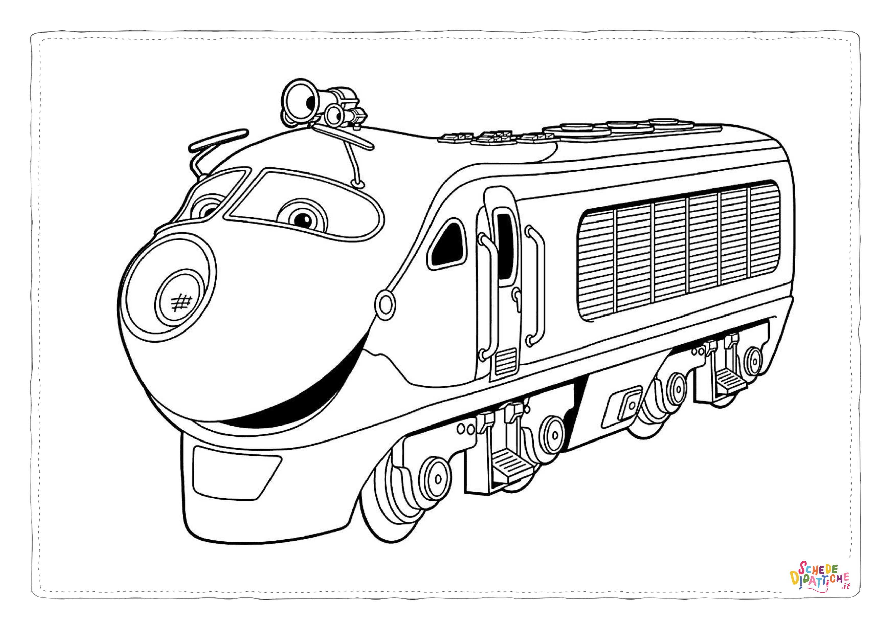 Disegno "Disegno di treno da stampare e colorare 17" Disegno di treno da stampare e colorare 17