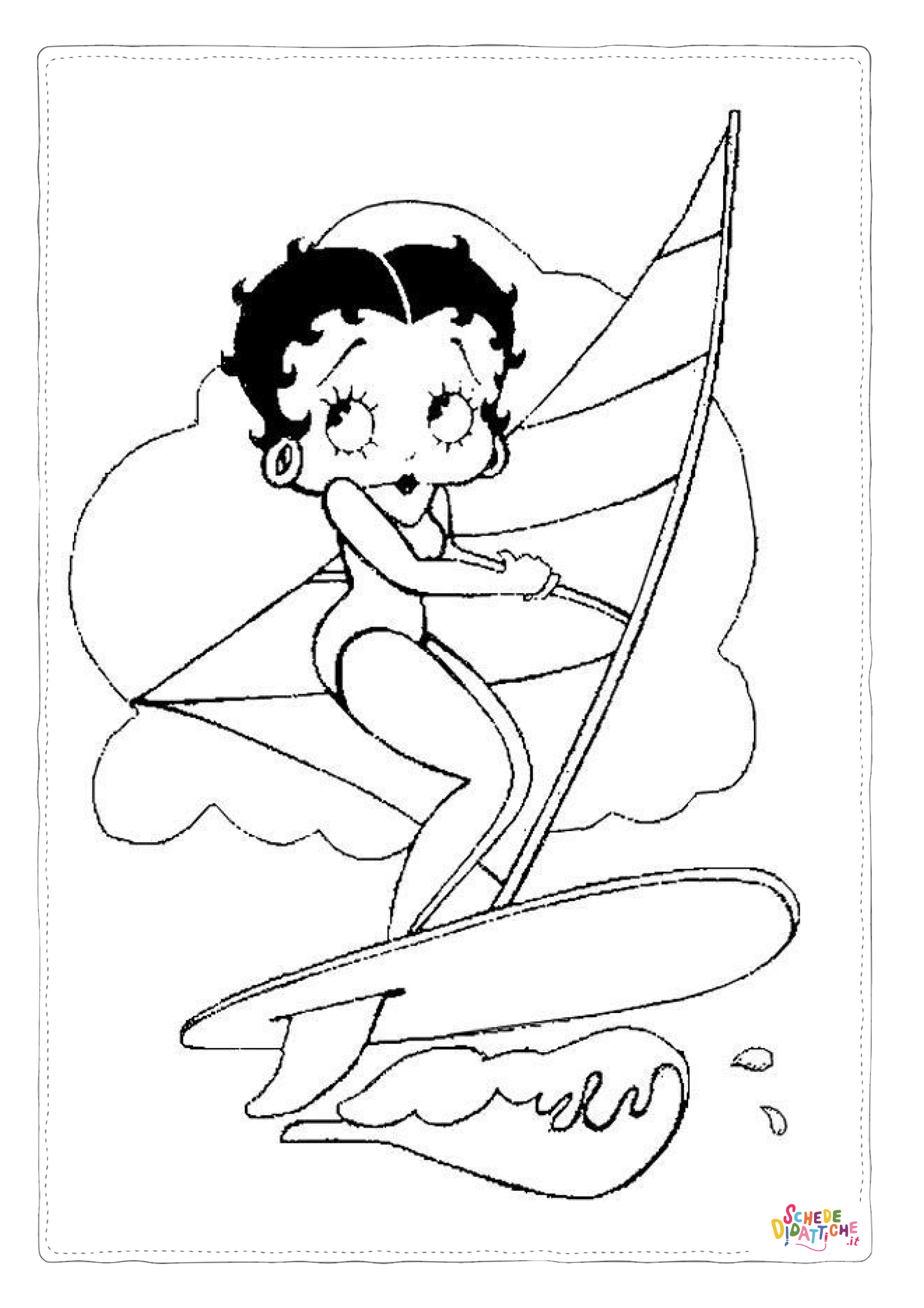 Disegno di Betty Boop da stampare e colorare 10