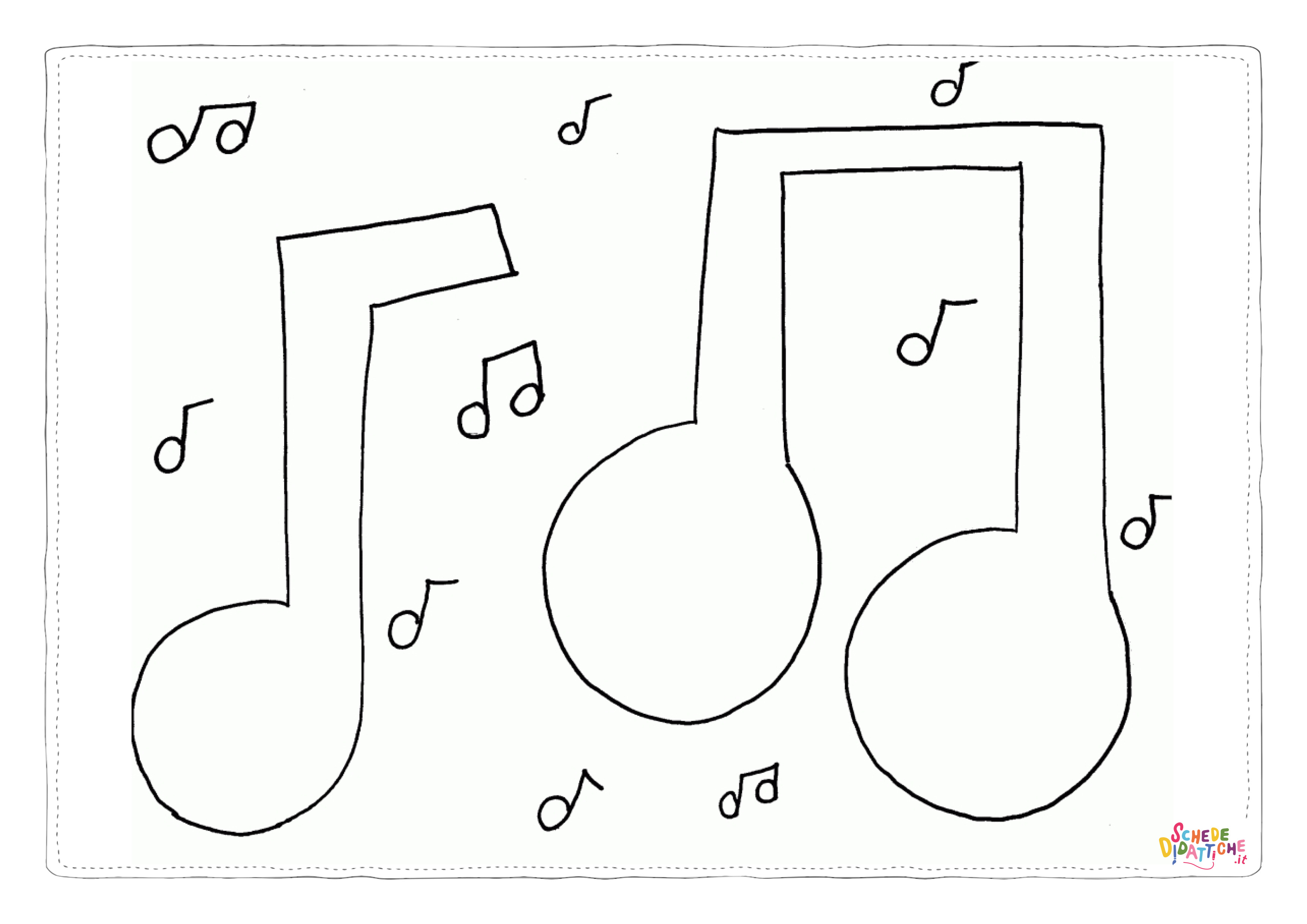 Disegno "Disegno di nota musicale da stampare e colorare 17" Disegno di nota musicale da stampare e colorare 17