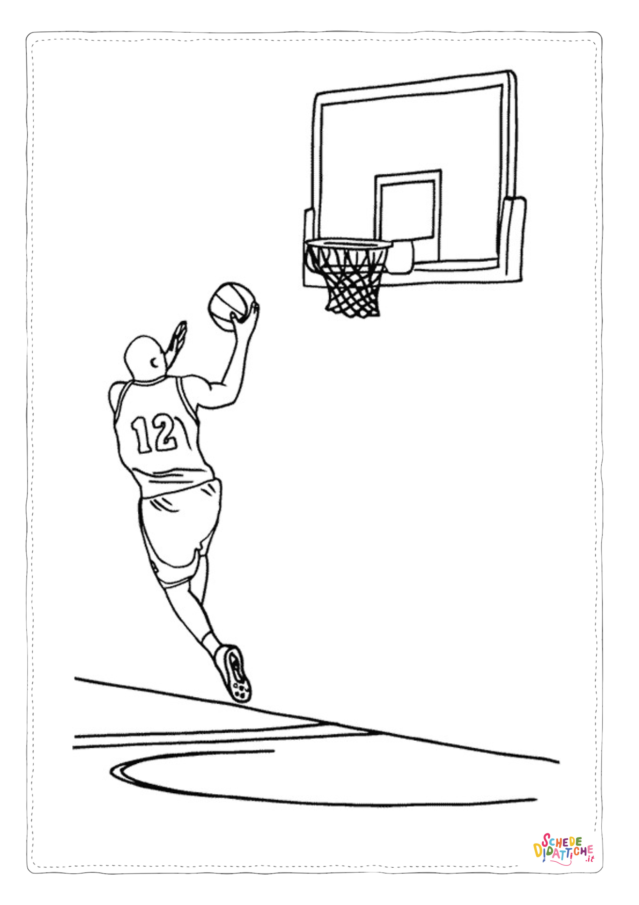 Disegno di basket da stampare e colorare 33