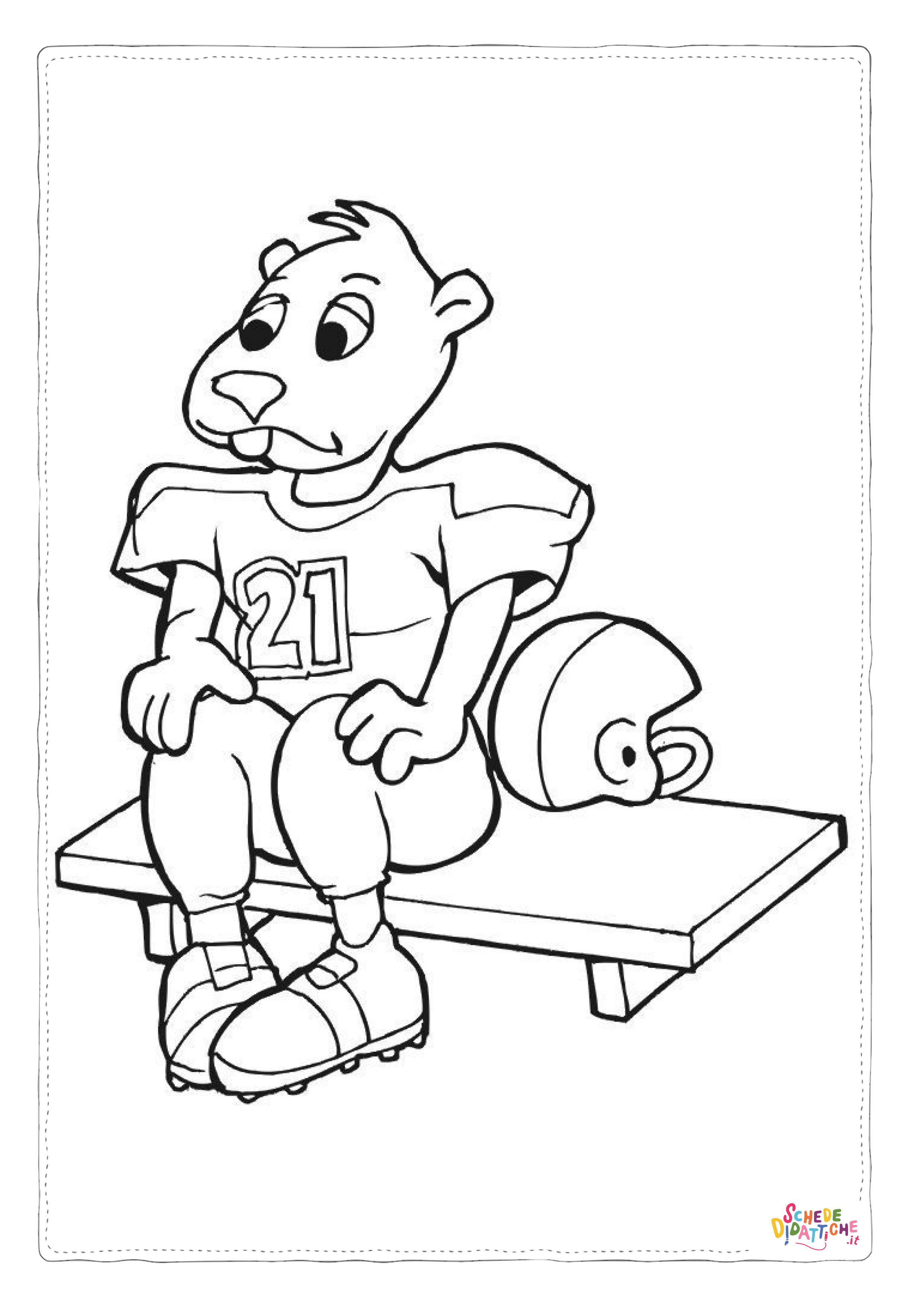 Disegno di football americano da stampare e colorare 27