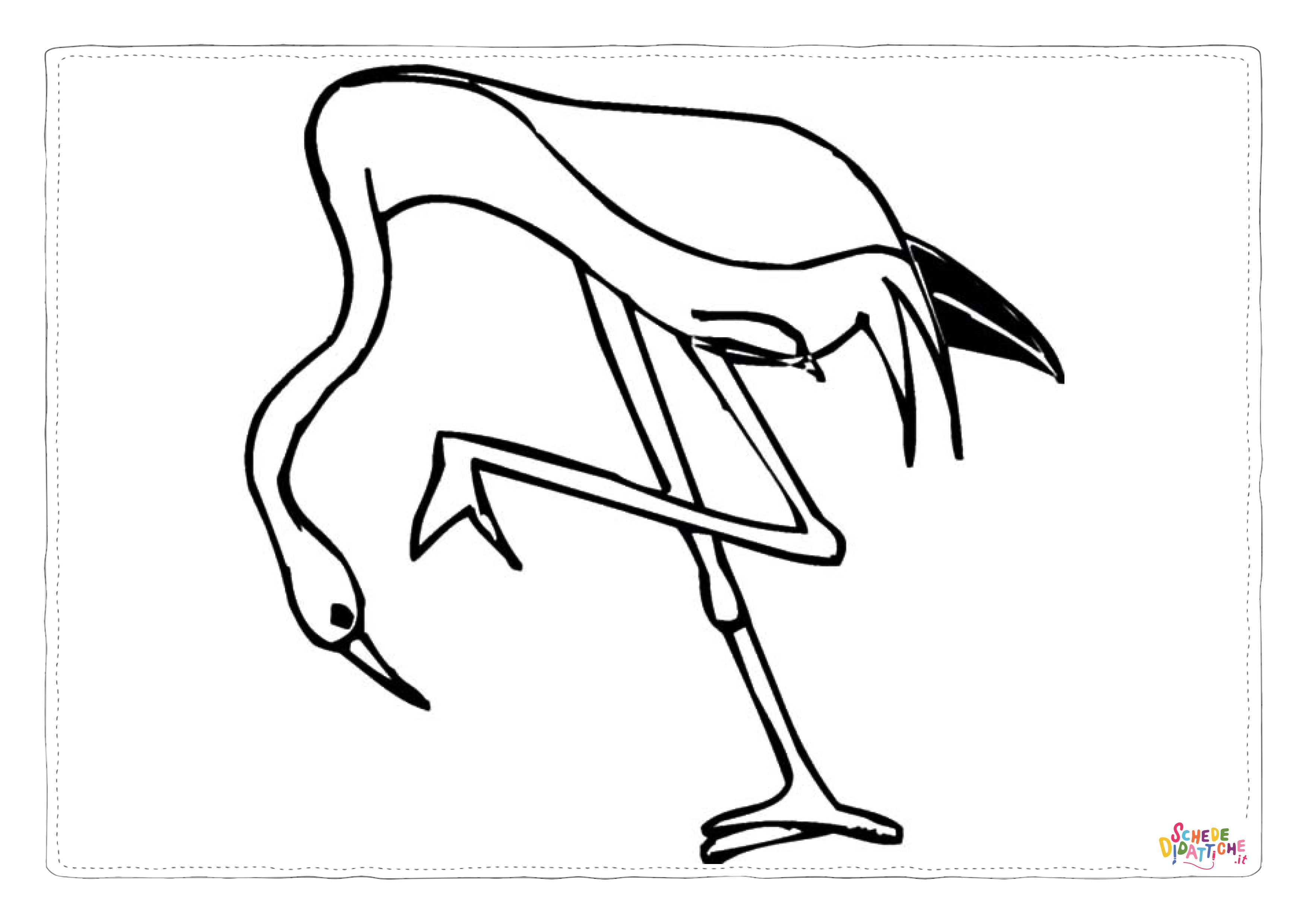 Disegno "Disegno di fenicottero da stampare e colorare 32" Disegno di fenicottero da stampare e colorare 32