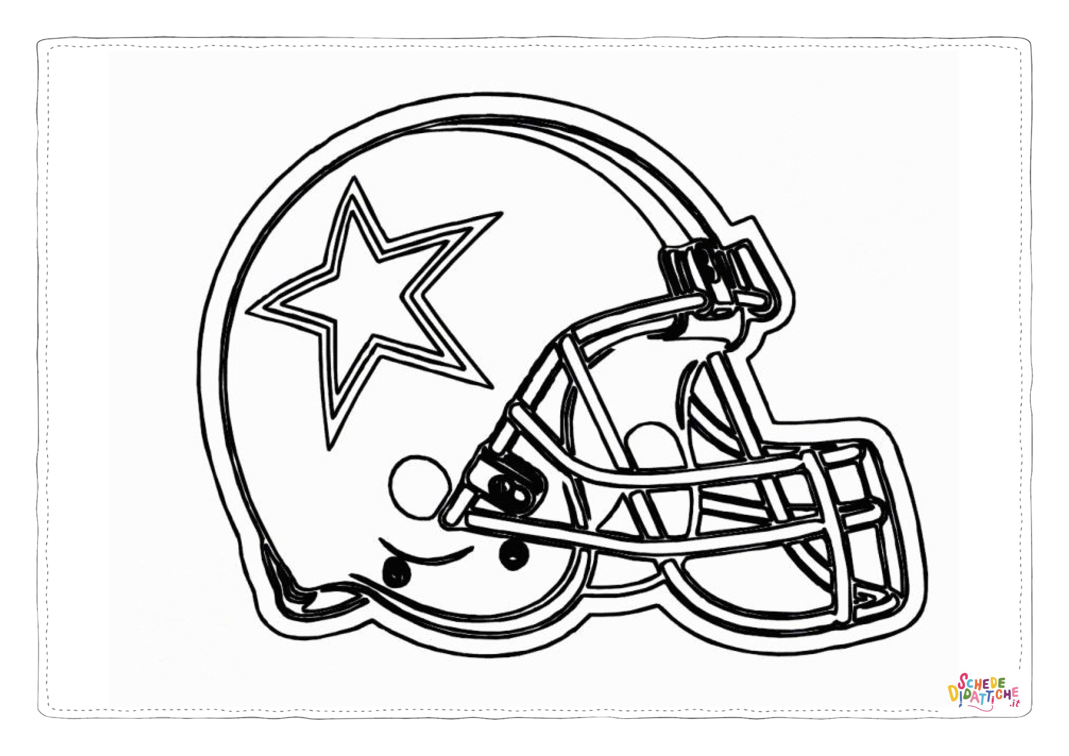 Disegno "Disegno di football americano da stampare e colorare 7" Disegno di football americano da stampare e colorare 7