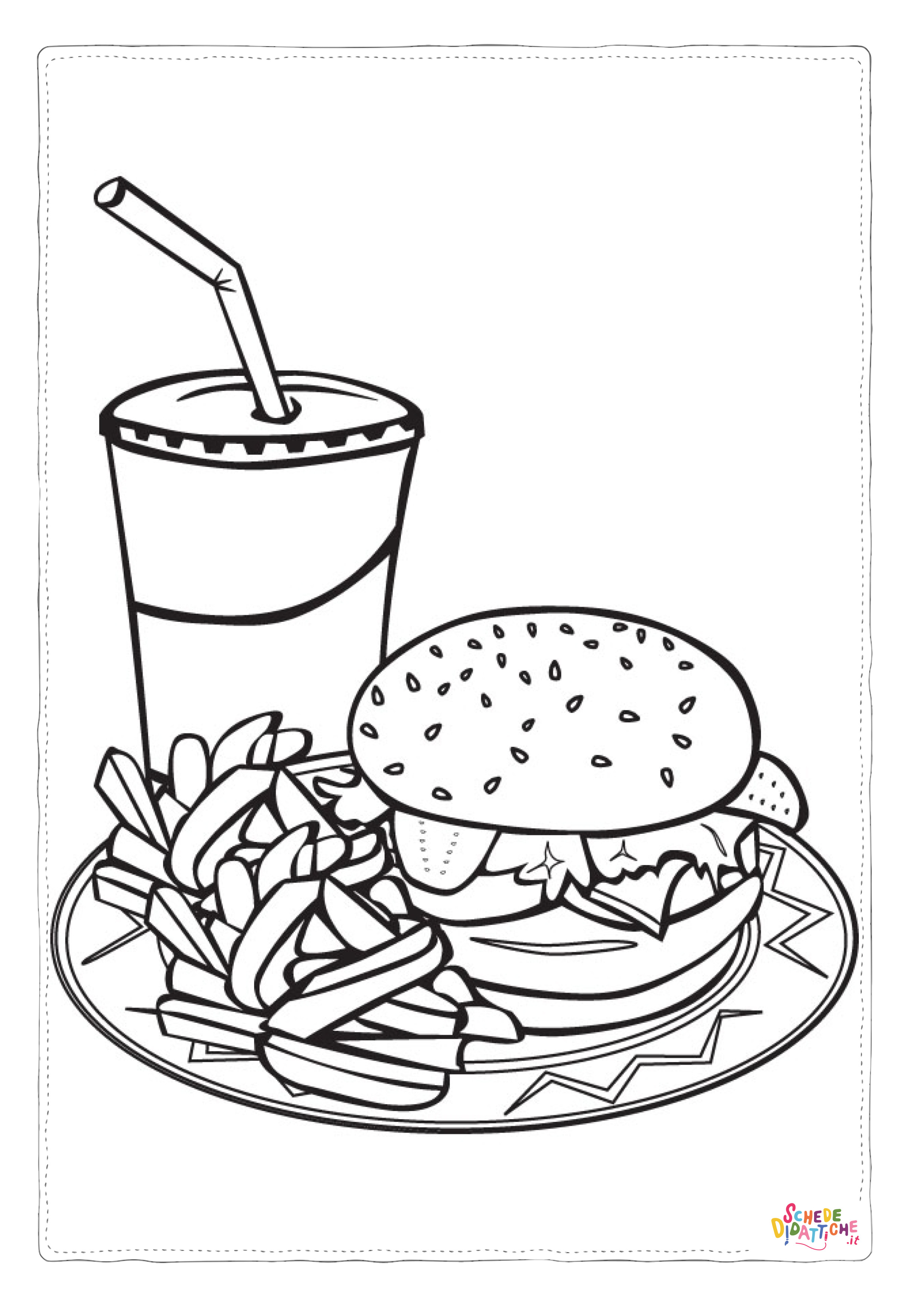 Disegno "Disegno di fast food da stampare e colorare 18" Disegno di fast food da stampare e colorare 18