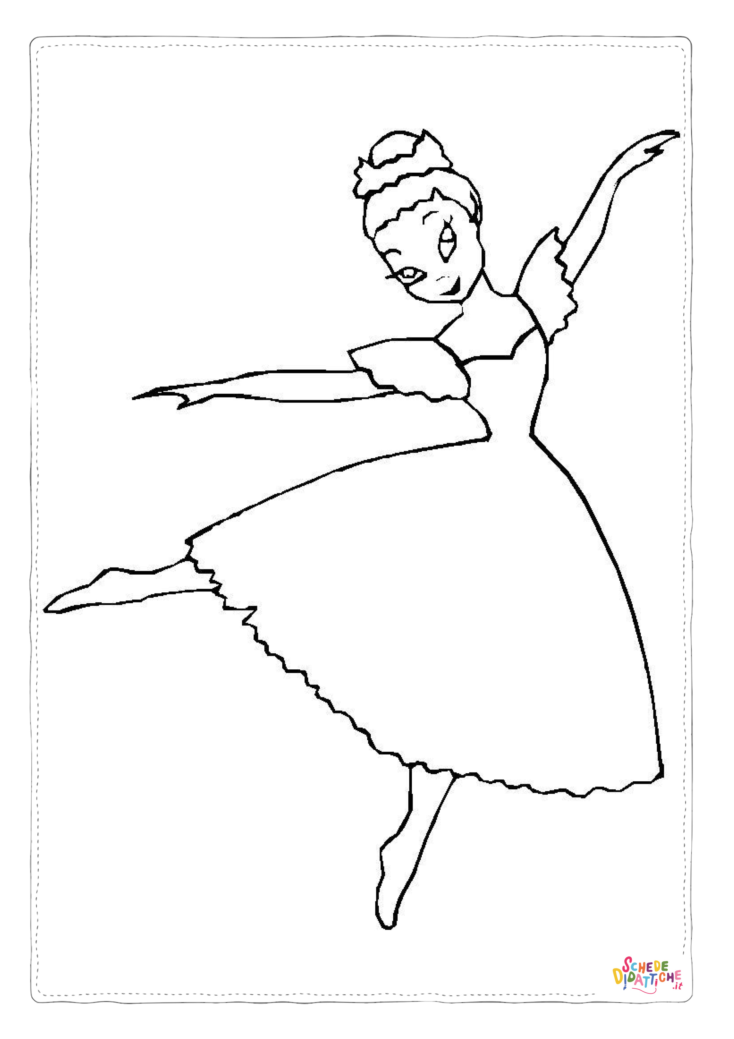 Disegno "Disegno di danza da stampare e colorare 18" Disegno di danza da stampare e colorare 18