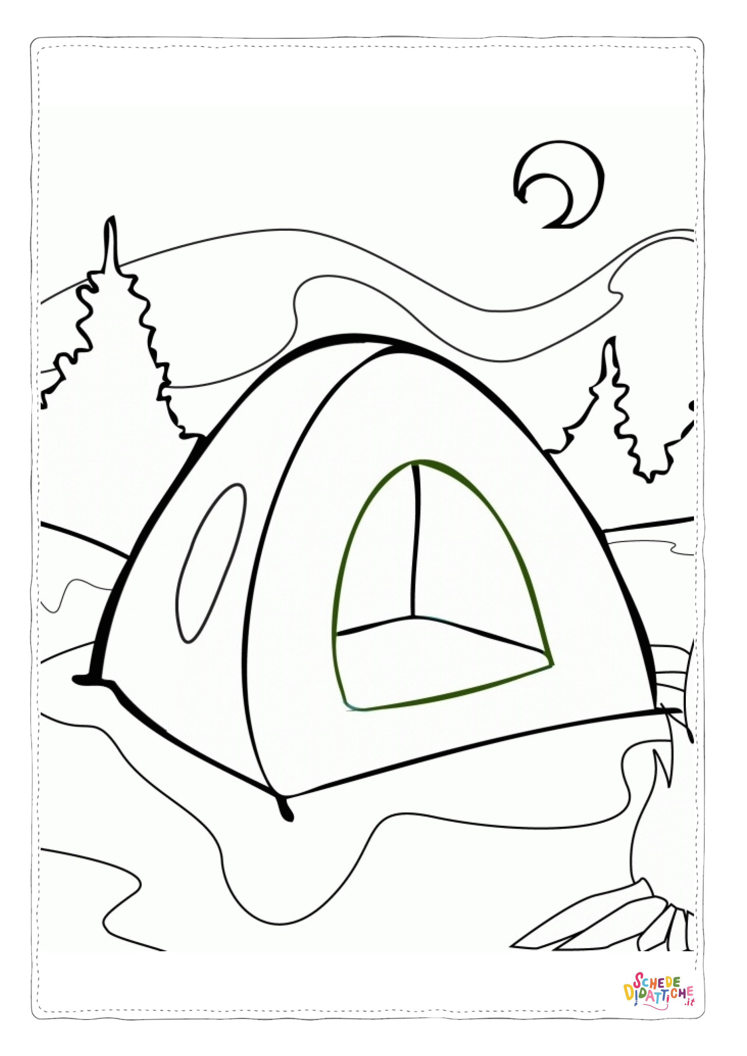 Disegno di campeggio da stampare e colorare 35