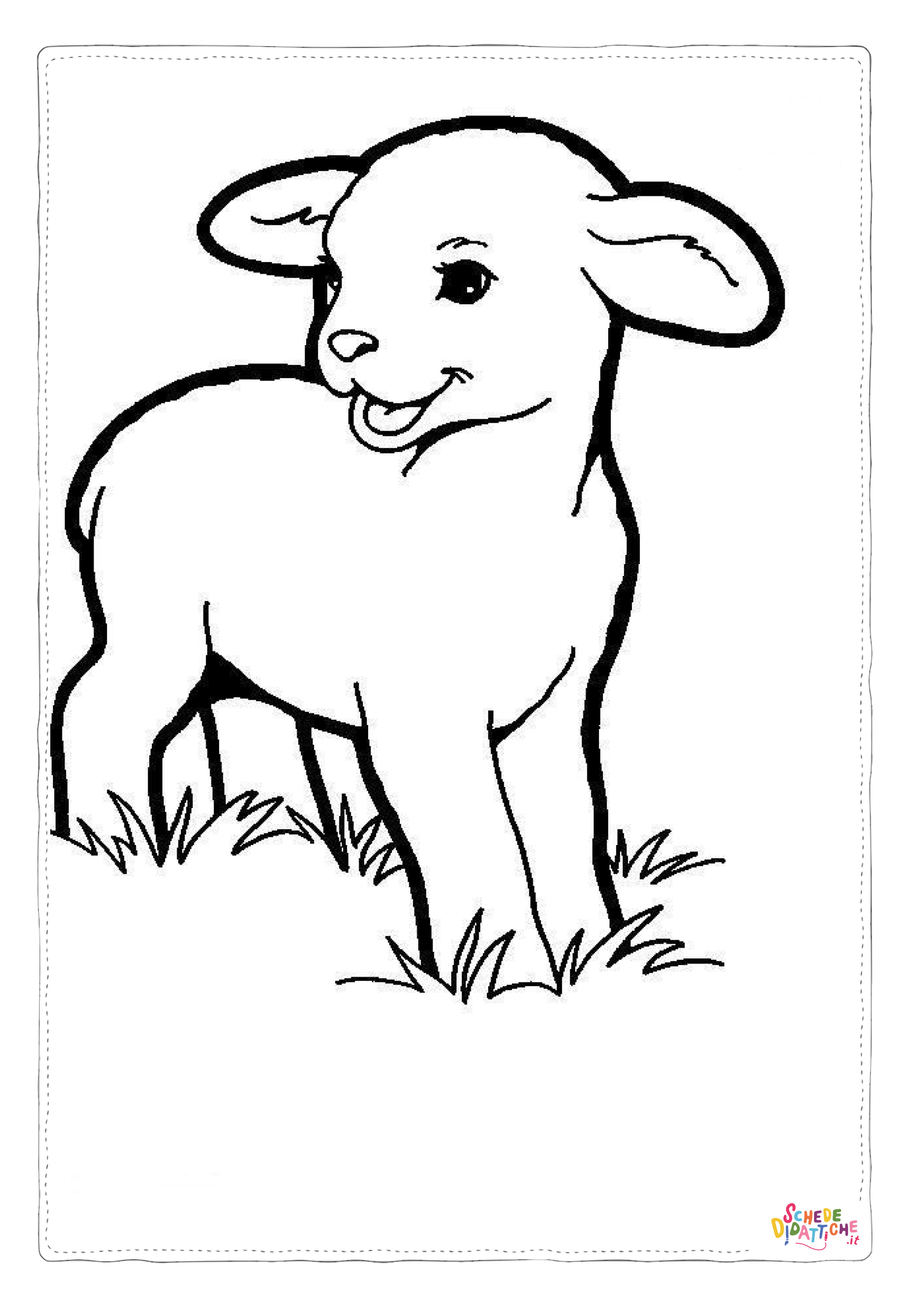 Disegno "Disegno di pecora da stampare e colorare 70" Disegno di pecora da stampare e colorare 70