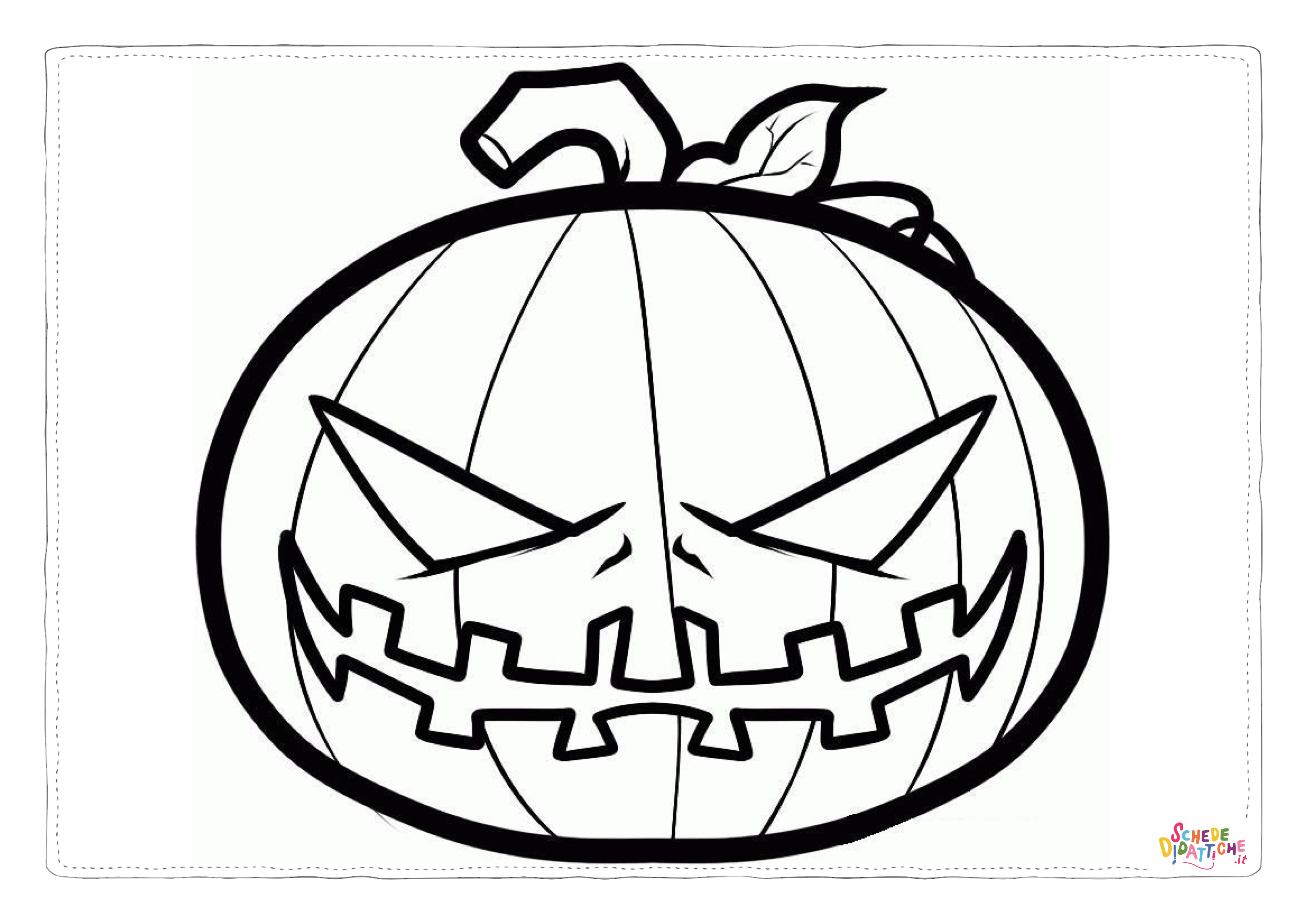 Disegno "Disegno di zucca di Halloween da stampare e colorare 233" Disegno di zucca di Halloween da stampare e colorare 233