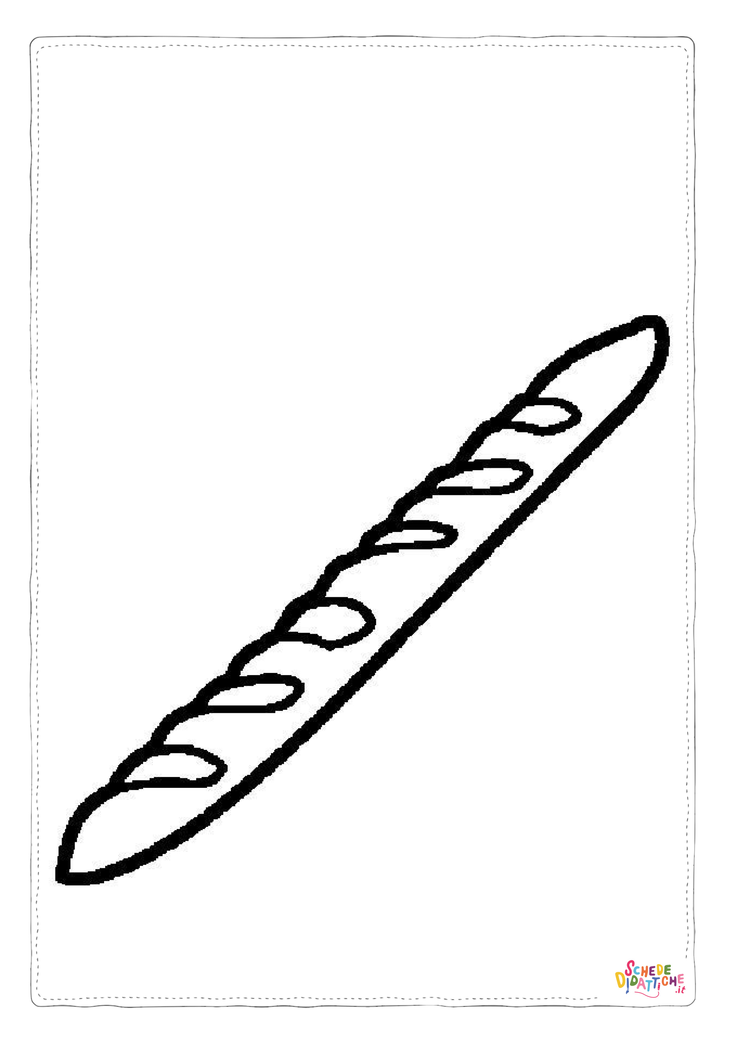 Disegno "Disegno di pane da stampare e colorare 12" Disegno di pane da stampare e colorare 12