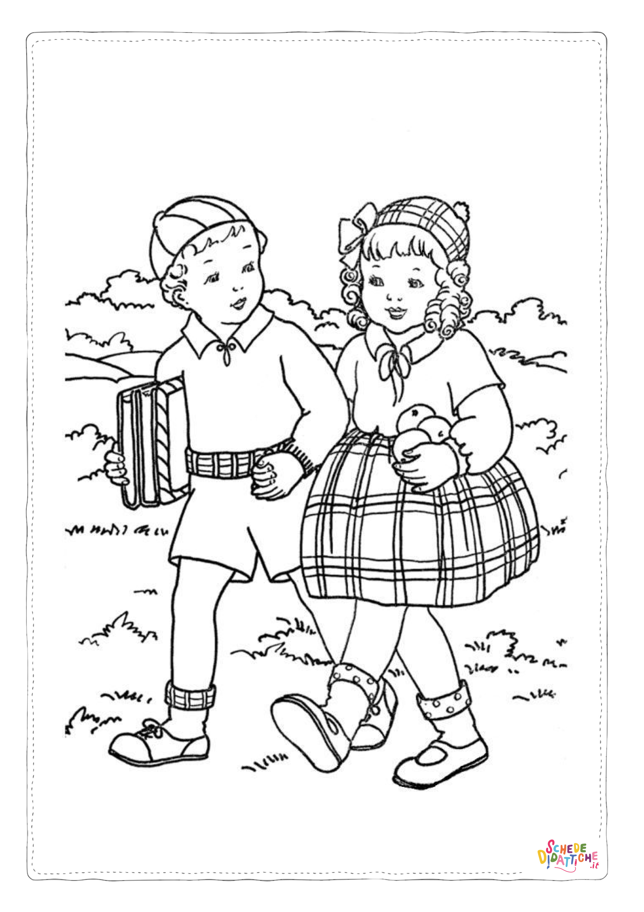 Disegno "Disegno di bambino da stampare e colorare 112" Disegno di bambino da stampare e colorare 112