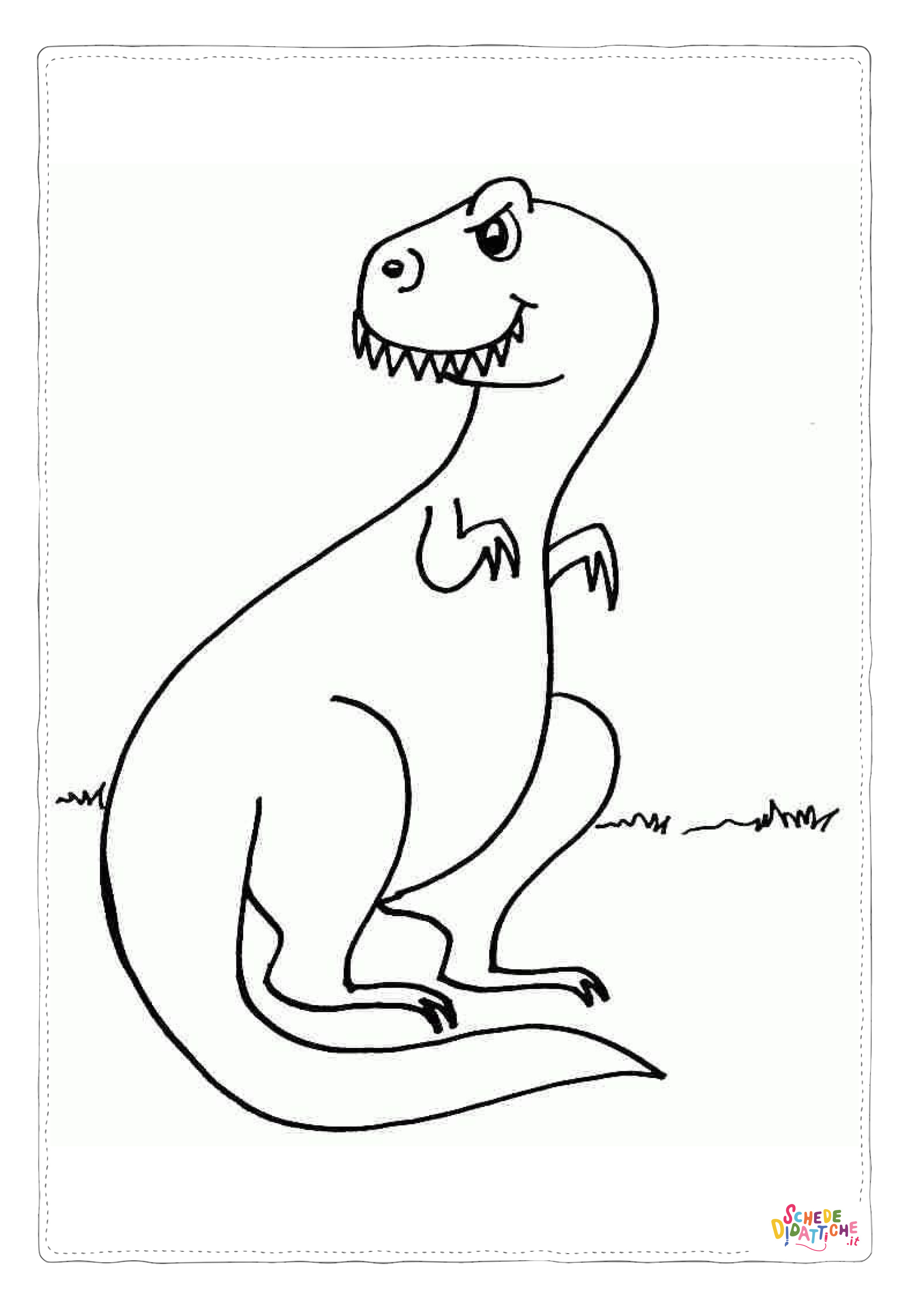 Disegno di Tirannosauro da stampare e colorare 89