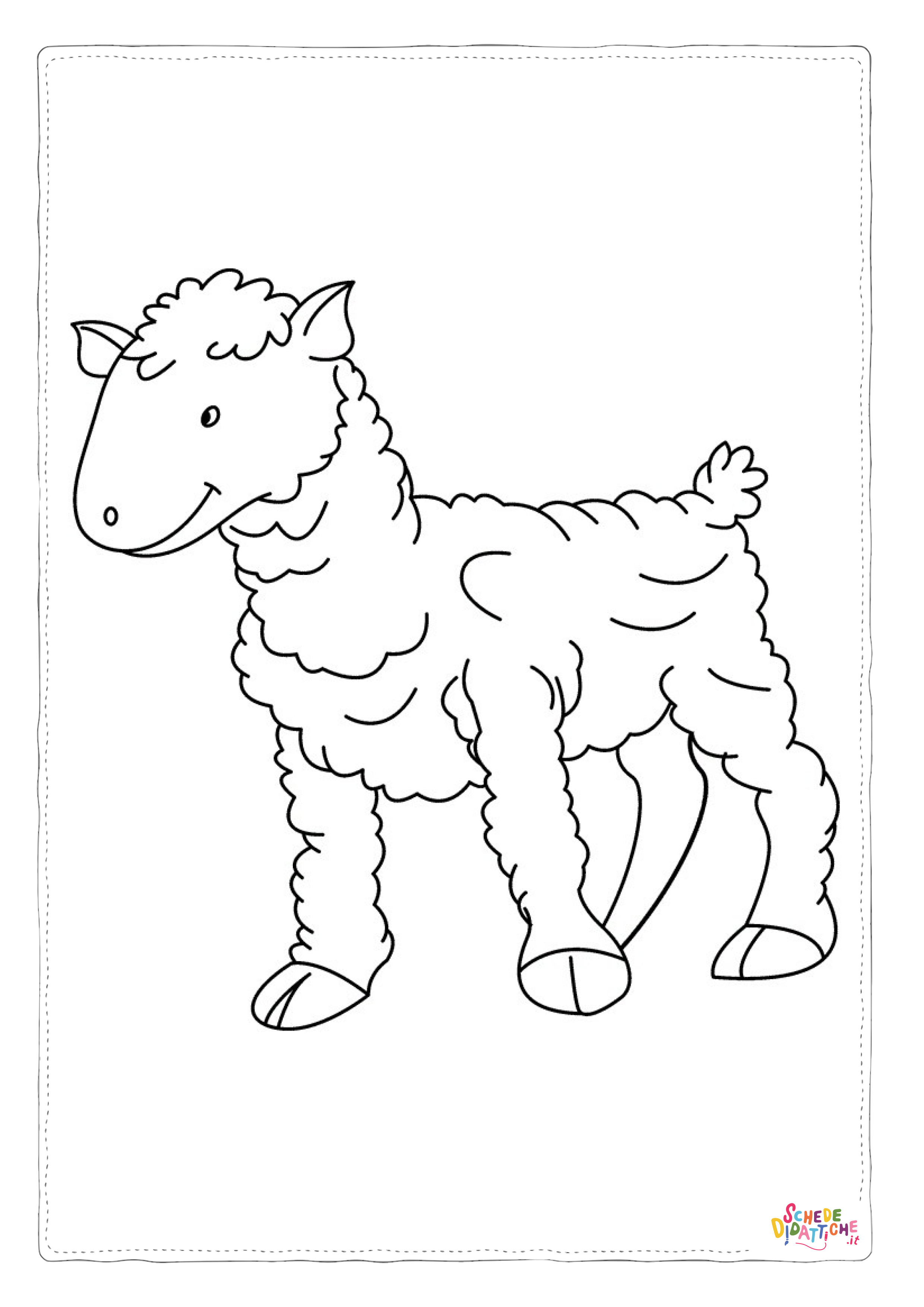 Disegno "Disegno di pecora da stampare e colorare 67" Disegno di pecora da stampare e colorare 67