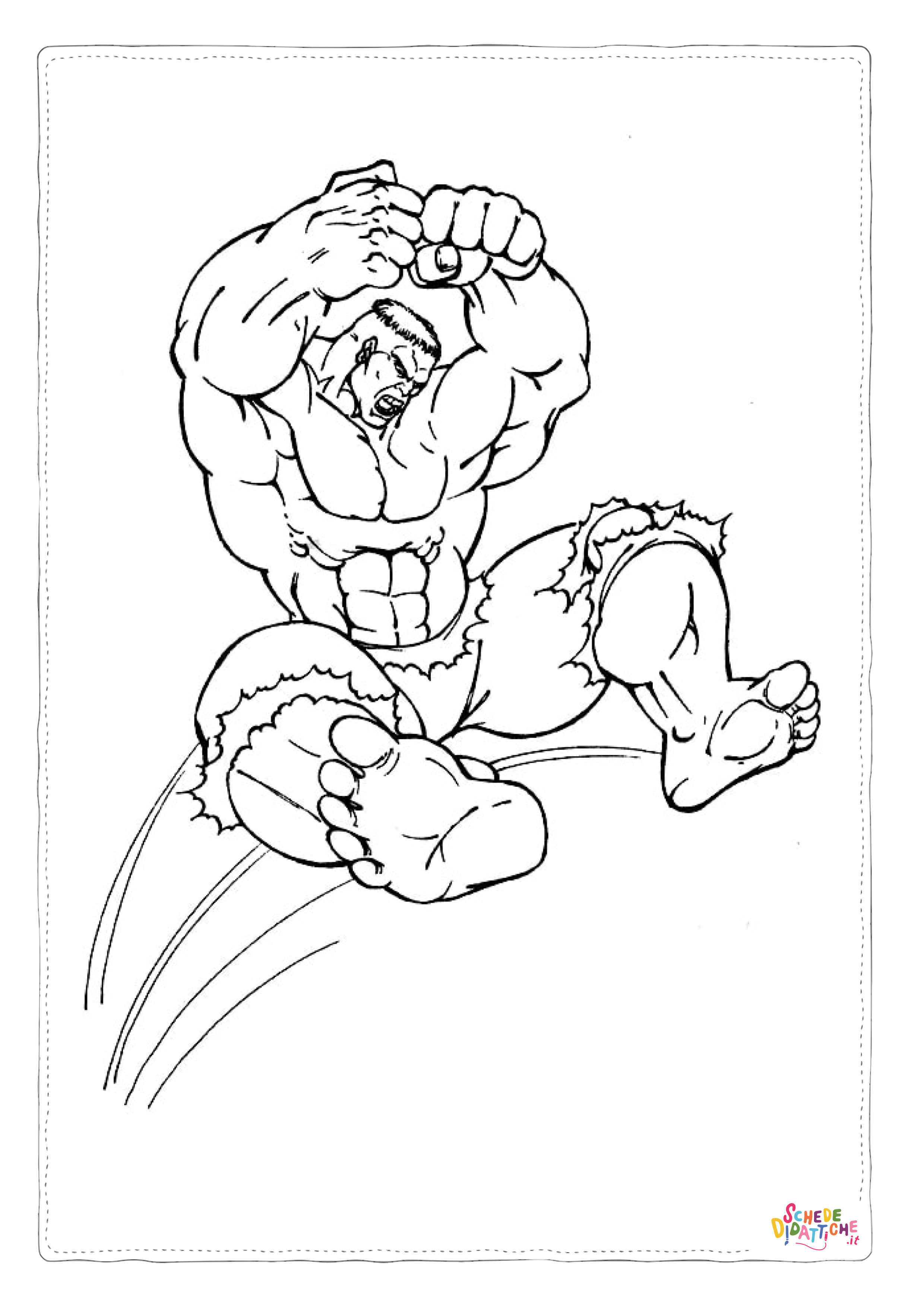 Disegno "Disegno di Hulk da stampare e colorare 91" Disegno di Hulk da stampare e colorare 91