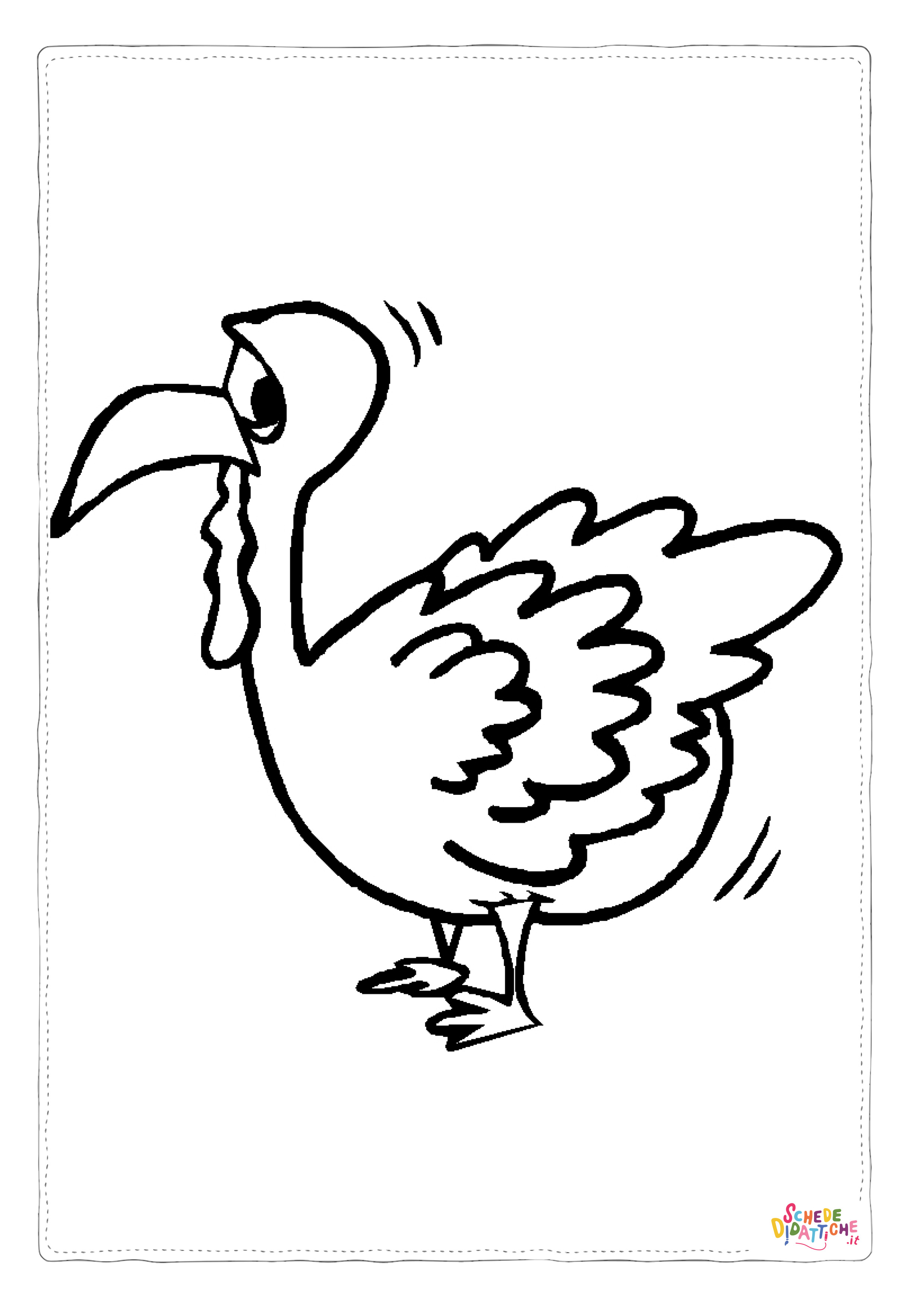 Disegno di tacchino da stampare e colorare 14