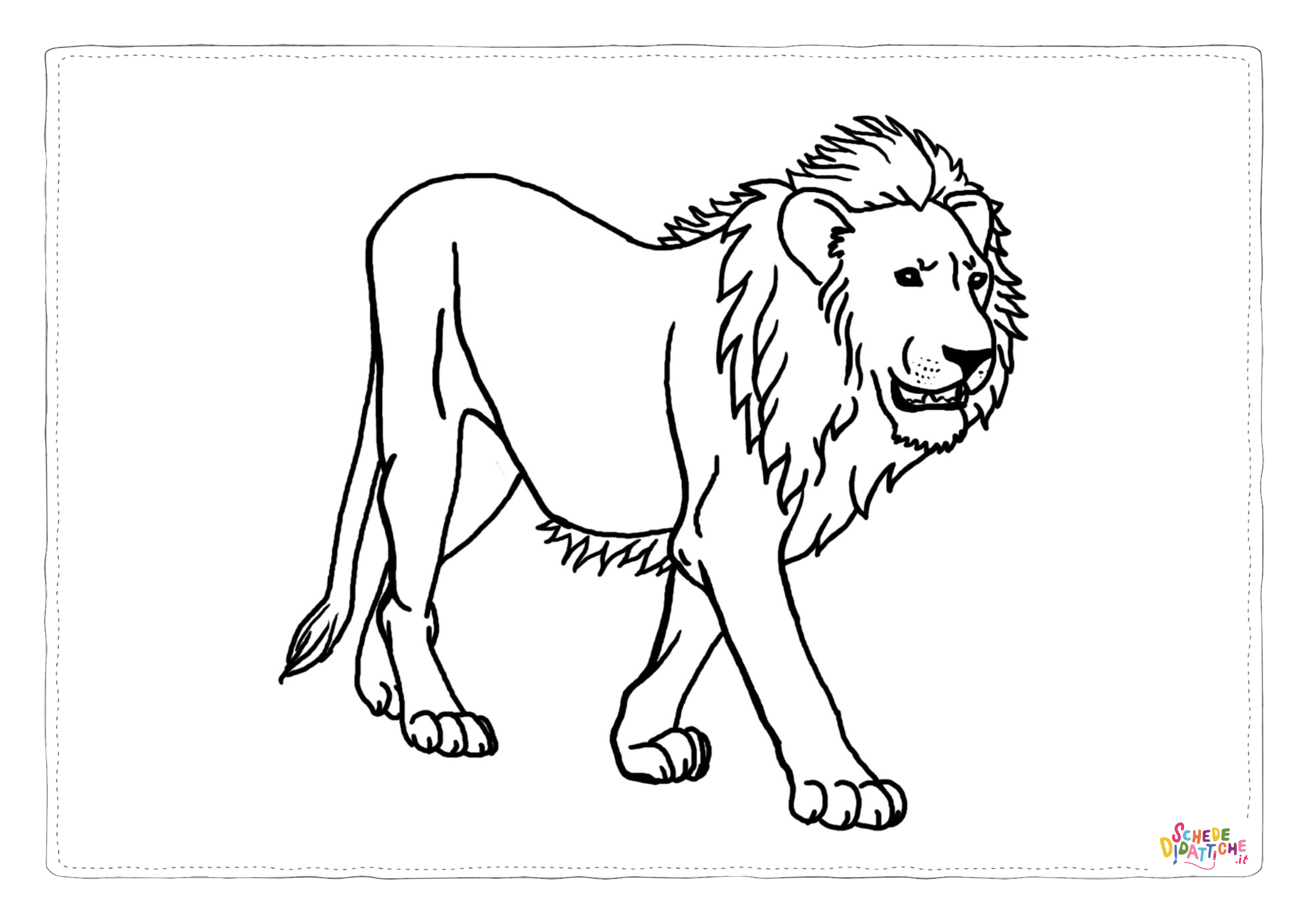Disegno di leone da stampare e colorare 67