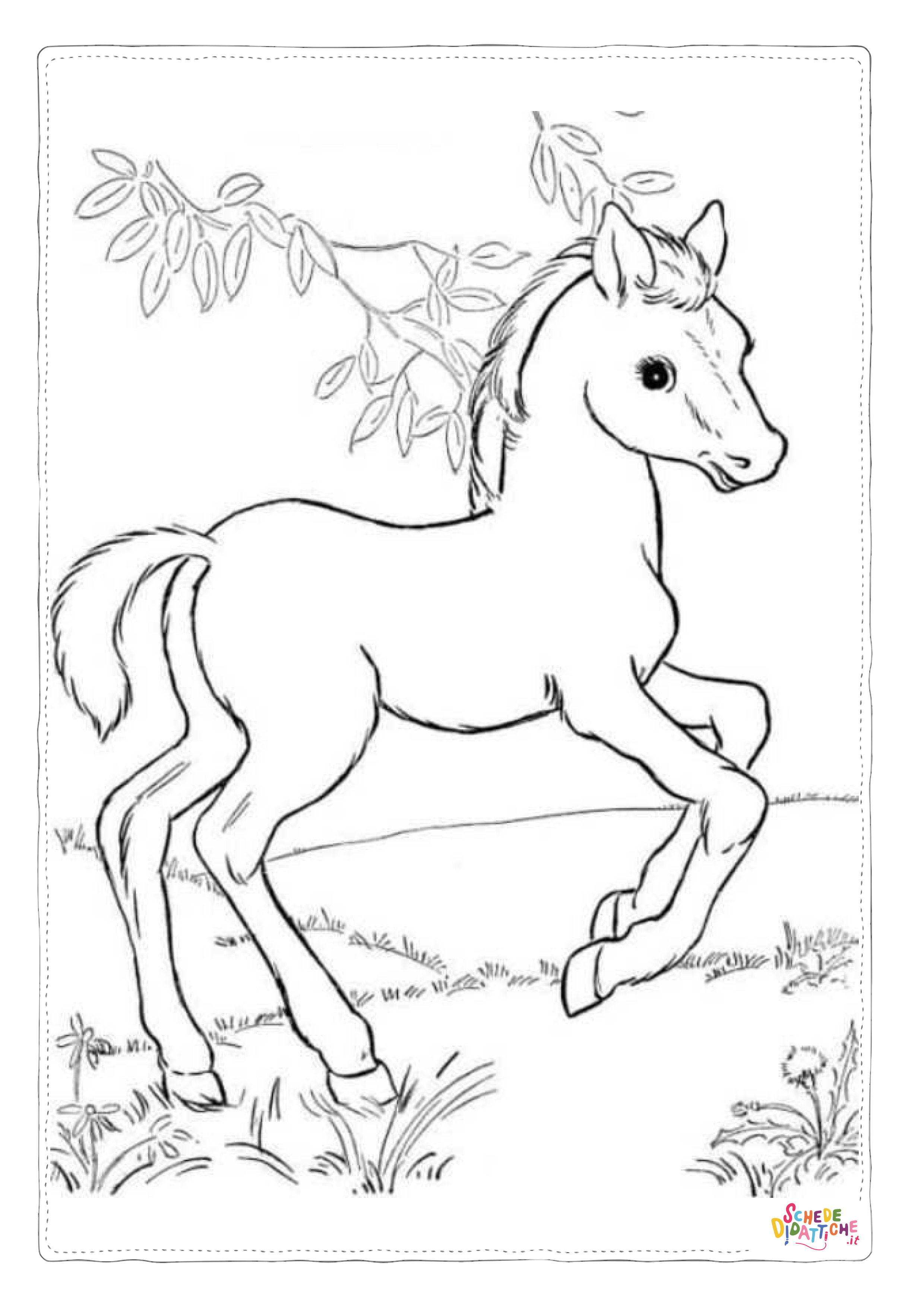 Disegno "Disegno di cavallo da stampare e colorare 233" Disegno di cavallo da stampare e colorare 233