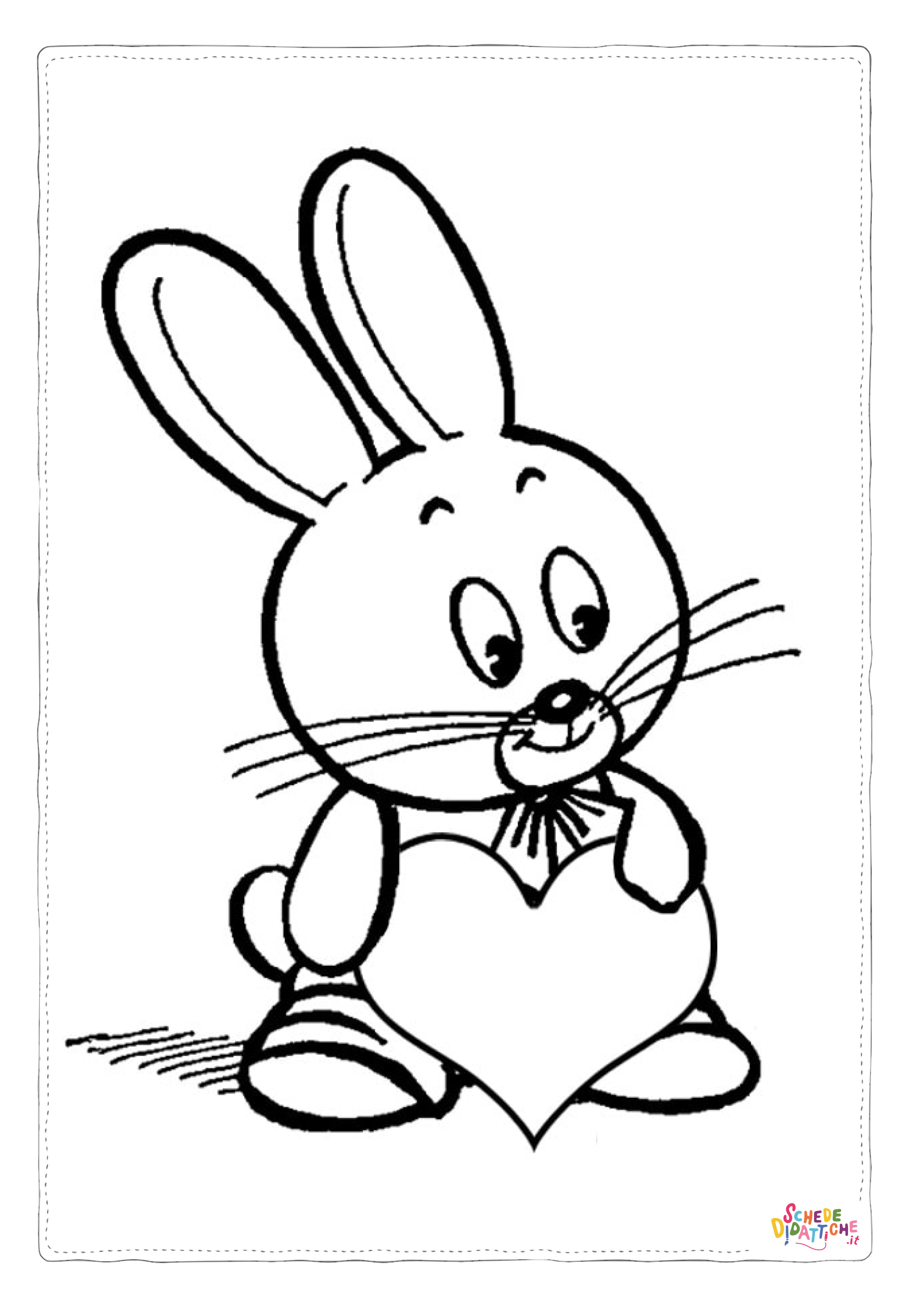 Disegno "Disegno di coniglio da stampare e colorare 150" Disegno di coniglio da stampare e colorare 150