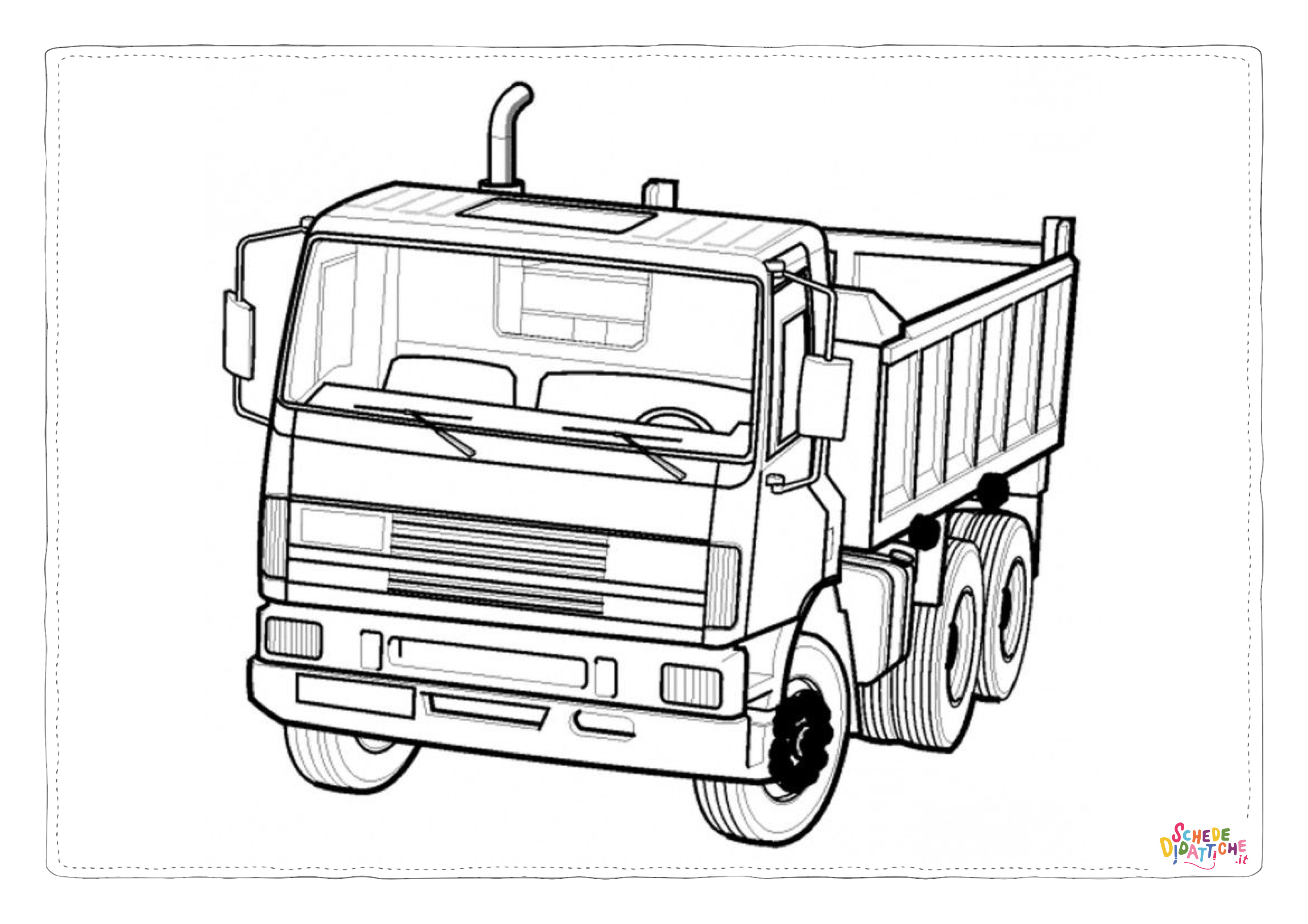 Disegno di mezzo da lavoro da stampare e colorare 30