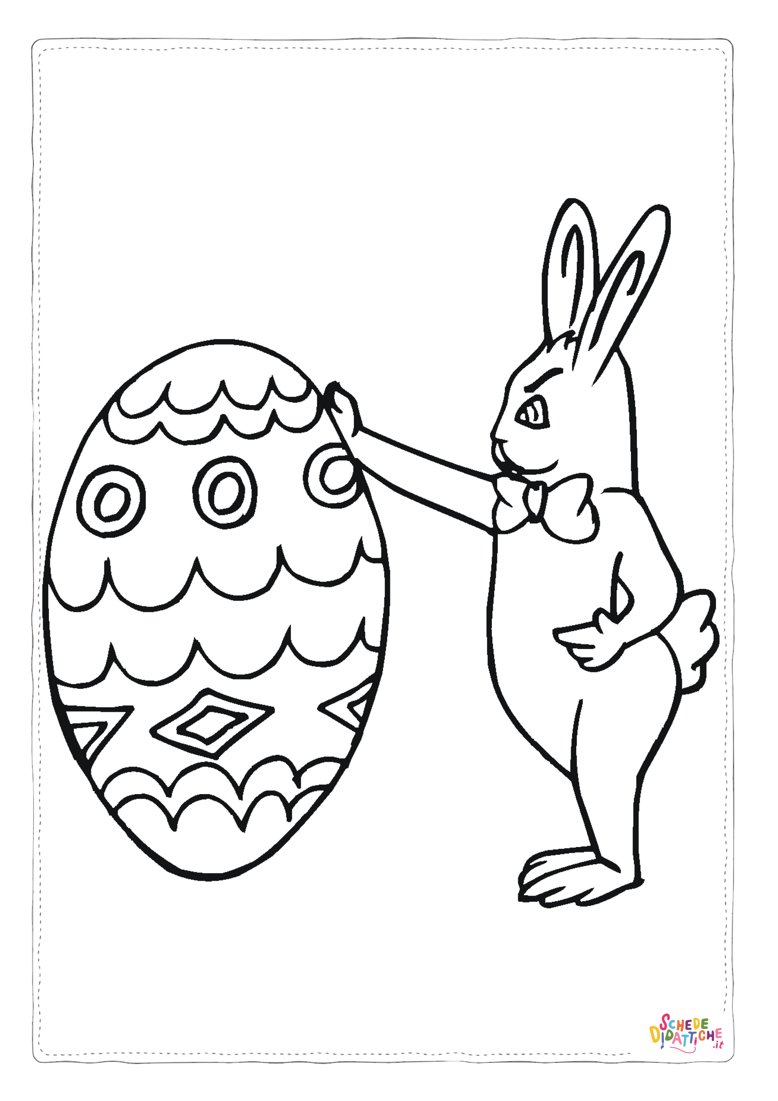 Disegno "Disegno di uovo di Pasqua da stampare e colorare 152" Disegno di uovo di Pasqua da stampare e colorare 152
