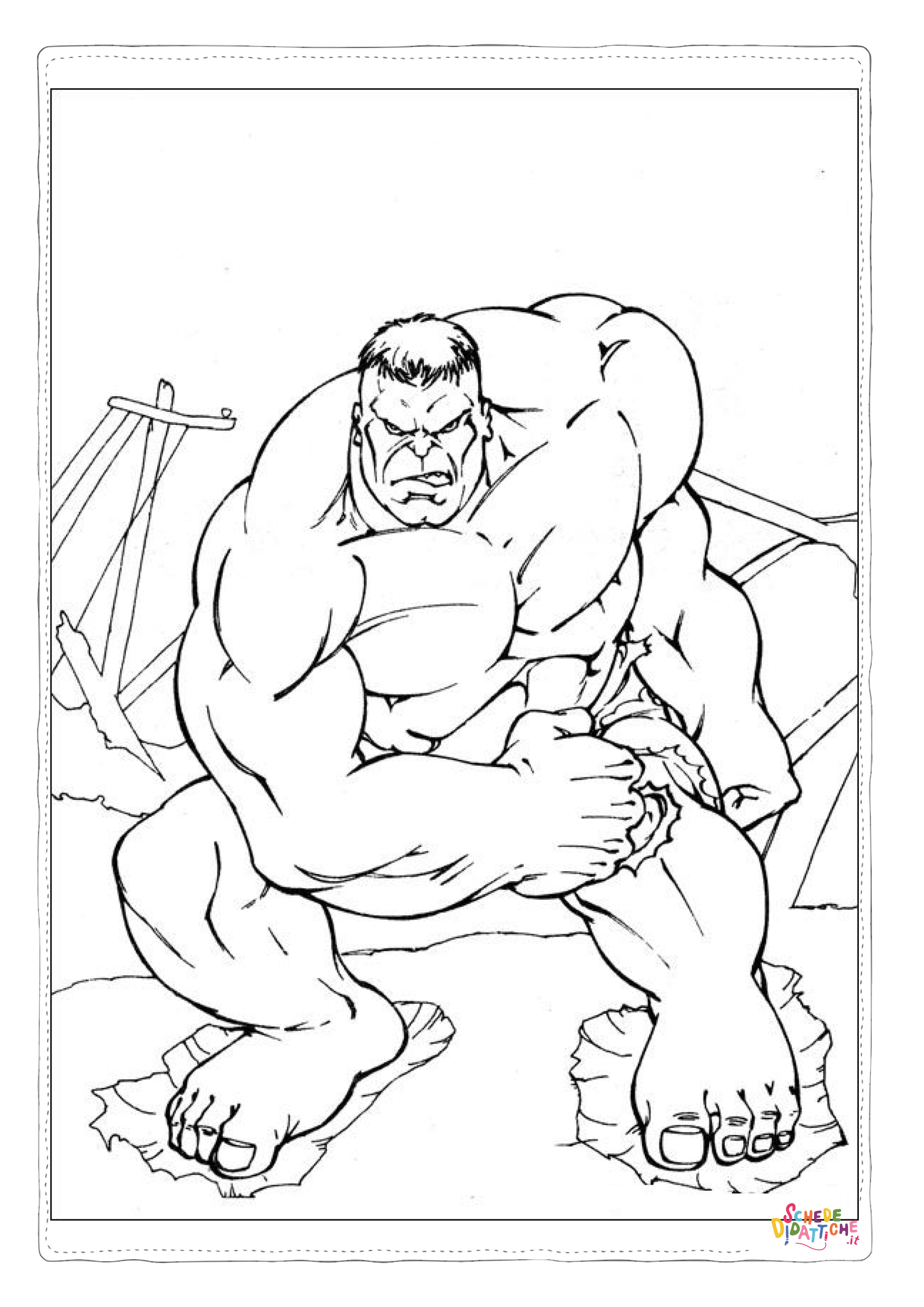 Disegno "Disegno di Hulk da stampare e colorare 41" Disegno di Hulk da stampare e colorare 41