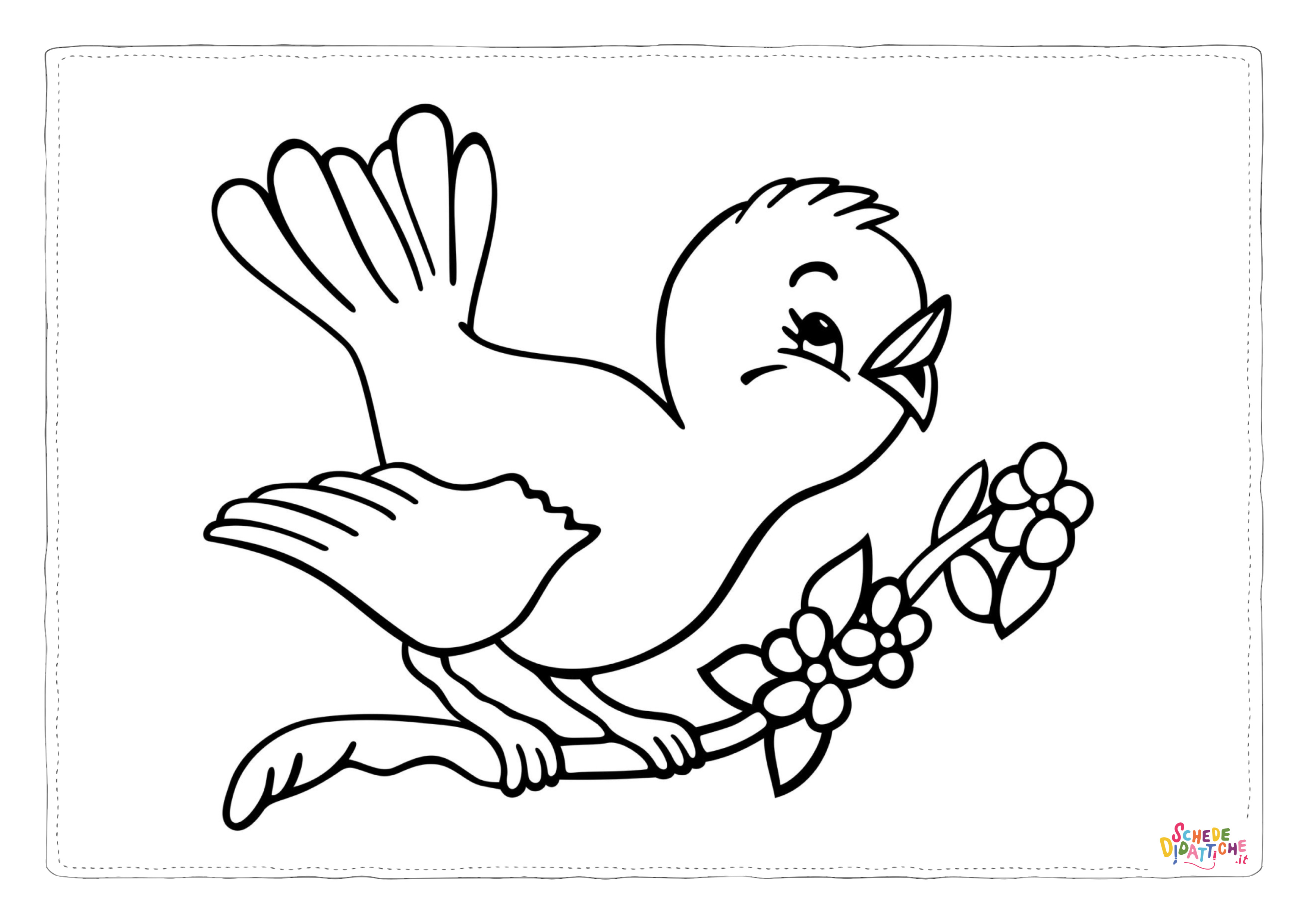 Disegno "Disegno di passero da stampare e colorare 70" Disegno di passero da stampare e colorare 70