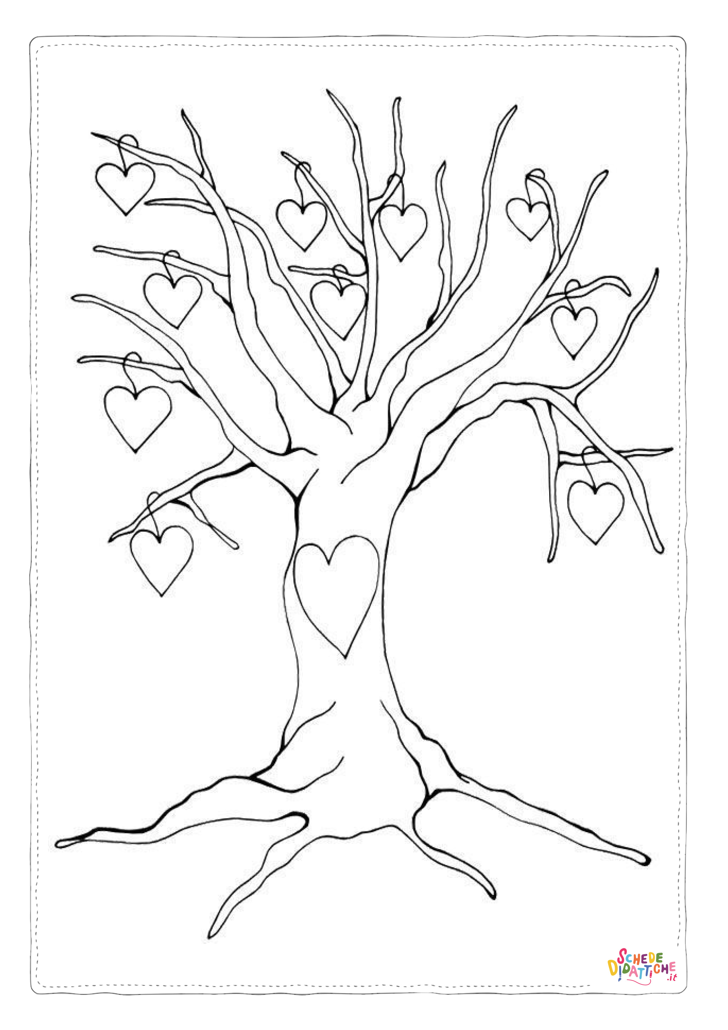 Disegno "Disegno di albero da stampare e colorare 111" Disegno di albero da stampare e colorare 111