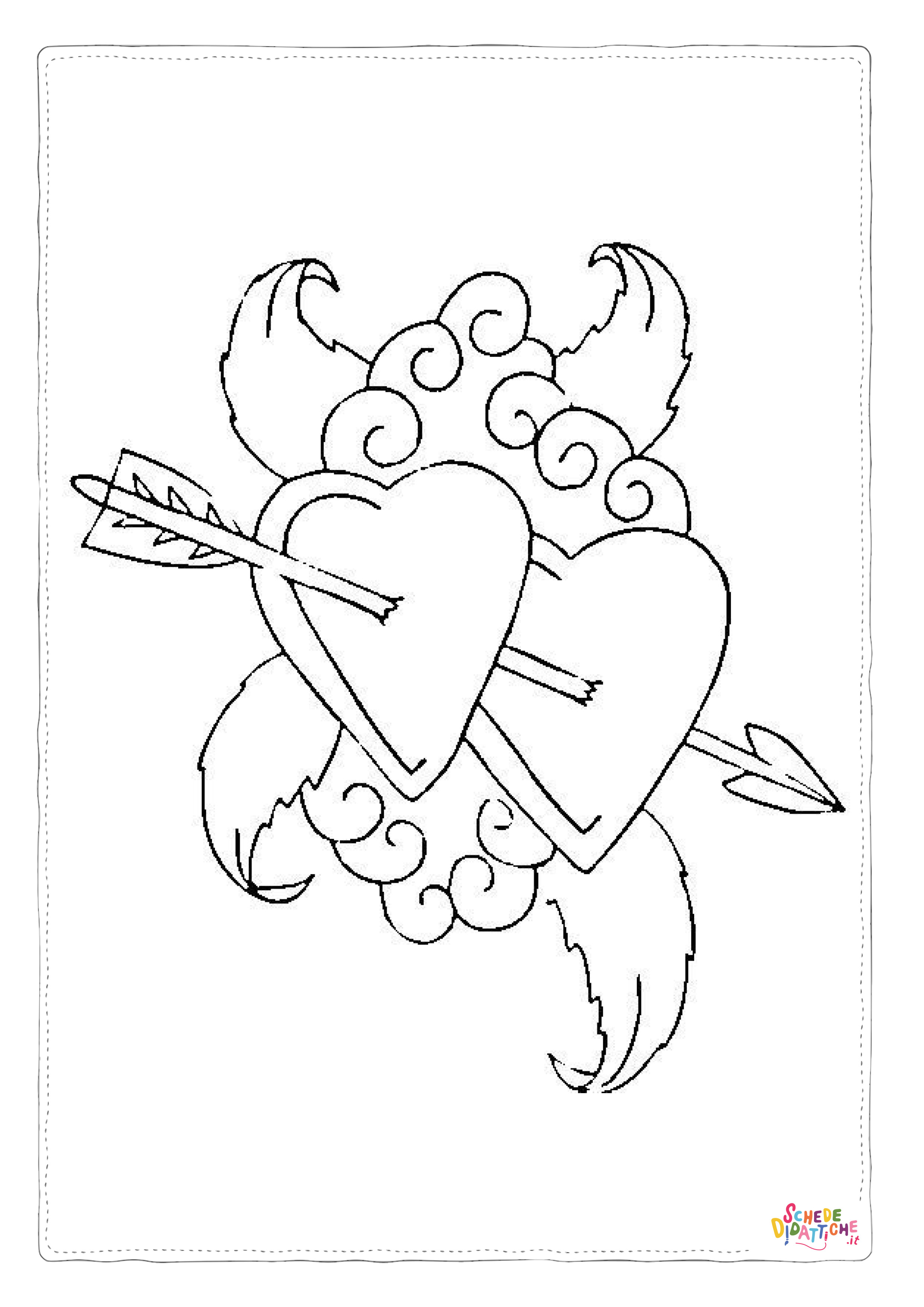 Disegno "Disegno di cuore da stampare e colorare 120" Disegno di cuore da stampare e colorare 120