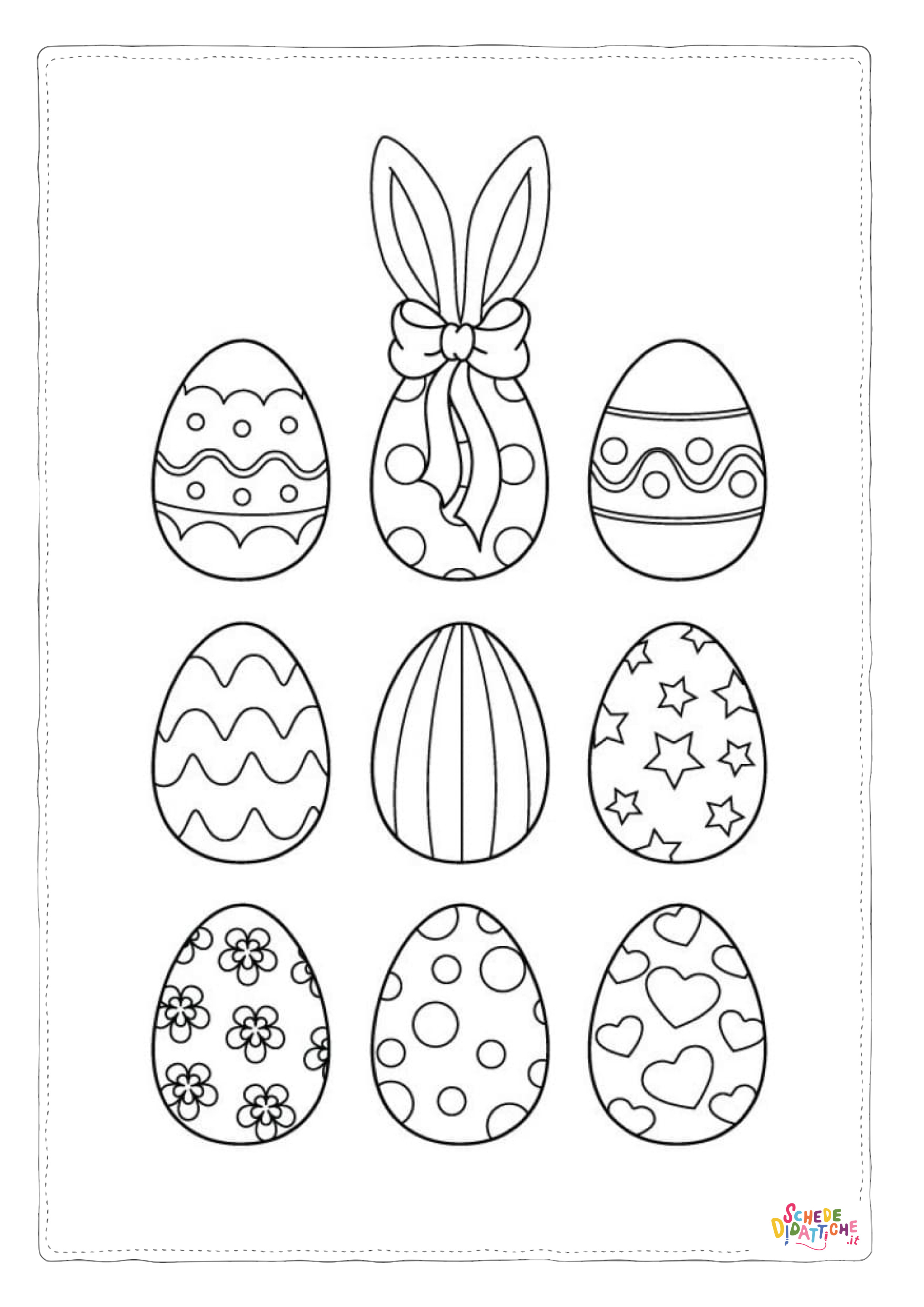Disegno "Disegno di uovo di Pasqua da stampare e colorare 115" Disegno di uovo di Pasqua da stampare e colorare 115