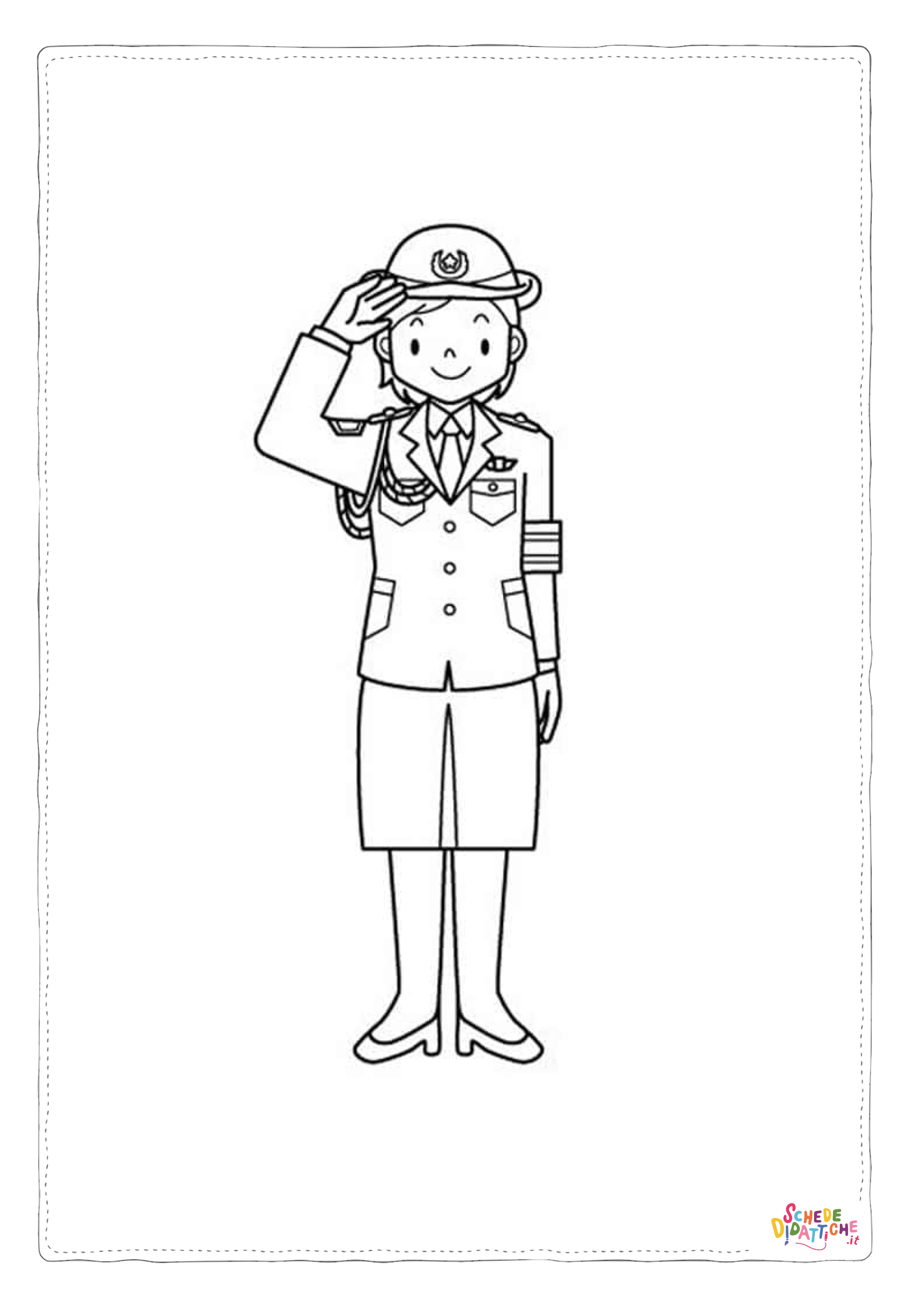 Disegno "Disegno di poliziotto da stampare e colorare 16" Disegno di poliziotto da stampare e colorare 16