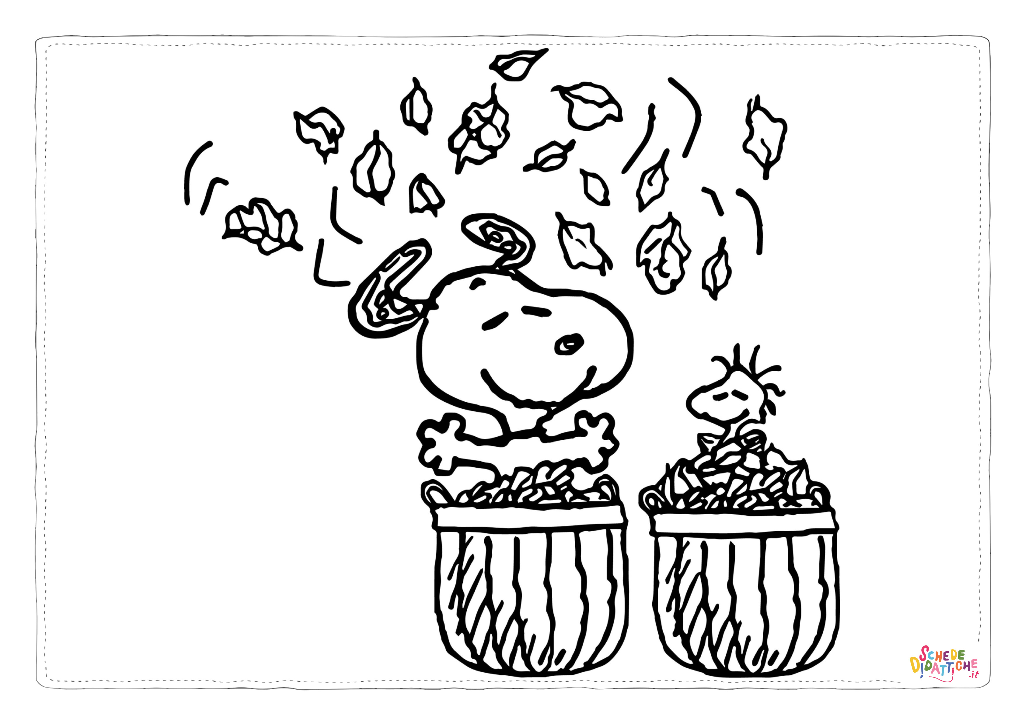 Disegno "Disegno di Snoopy da stampare e colorare 34" Disegno di Snoopy da stampare e colorare 34