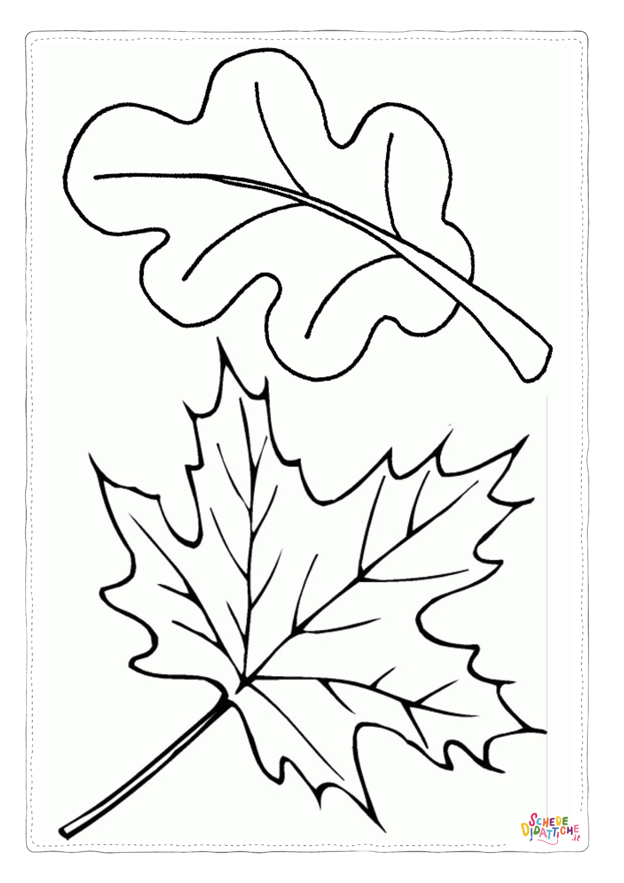 Disegno "Disegno di foglia da stampare e colorare 95" Disegno di foglia da stampare e colorare 95