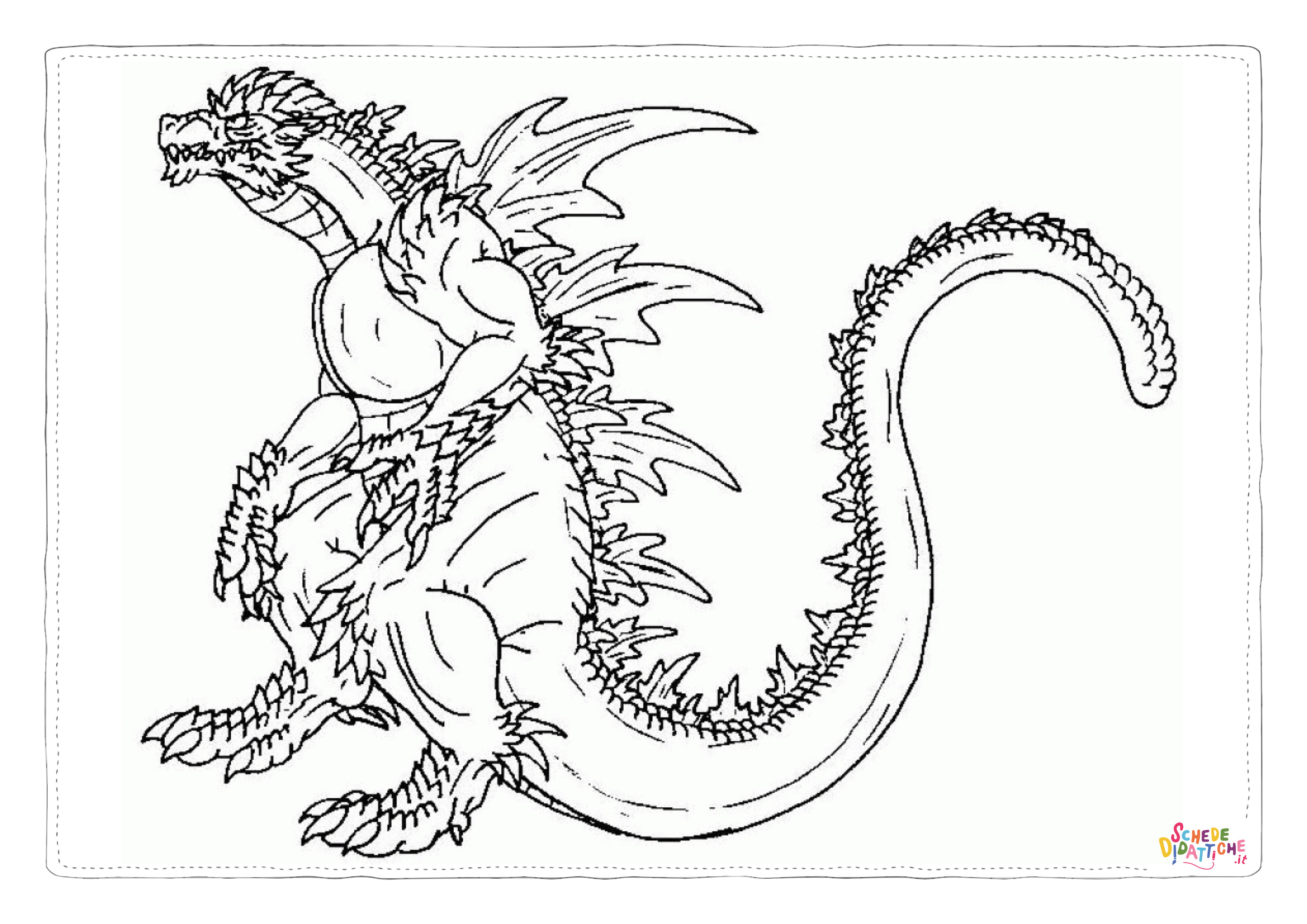 Disegno di dragone da stampare e colorare 170