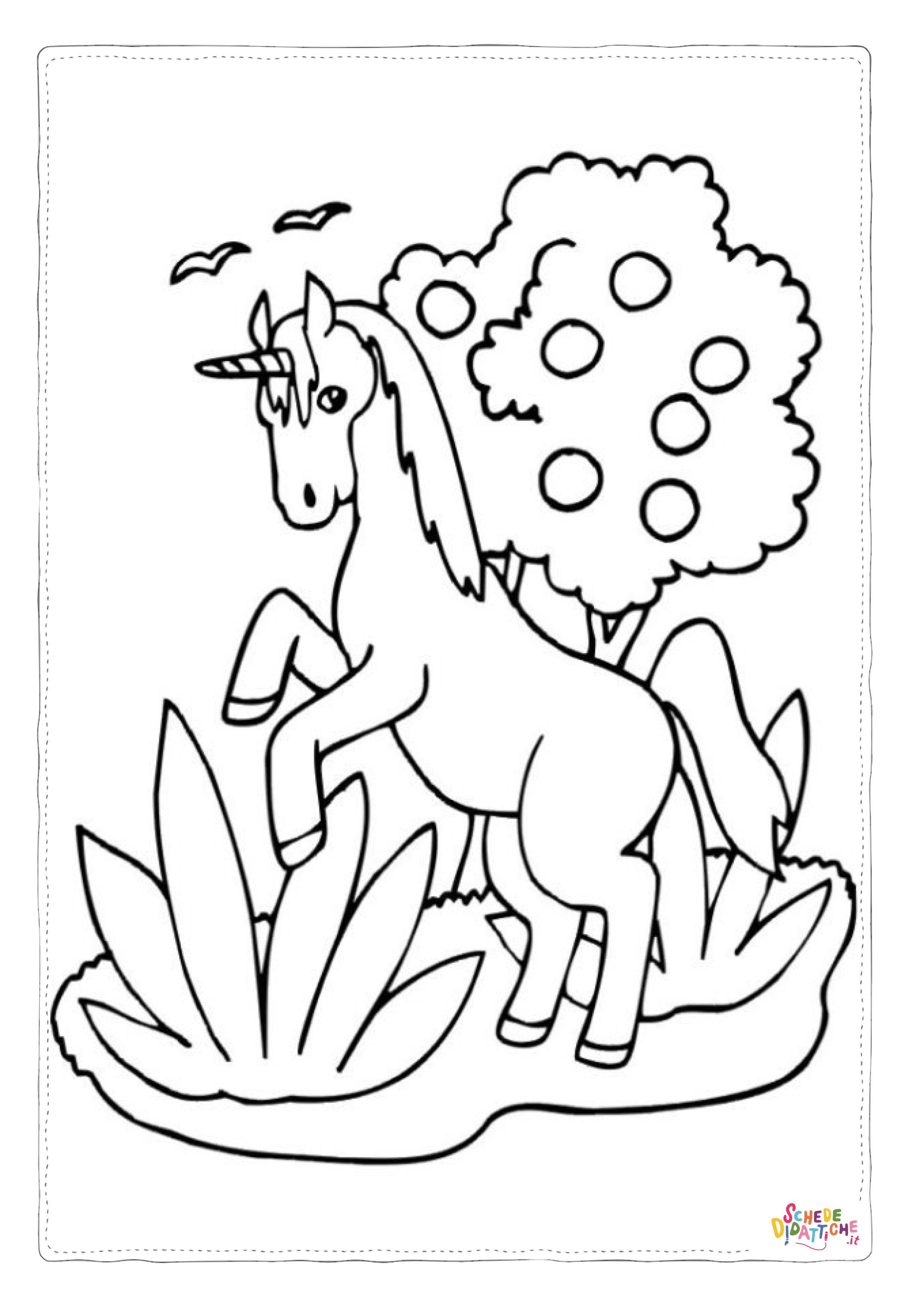 Disegno "Disegno di unicorno da stampare e colorare 143" Disegno di unicorno da stampare e colorare 143