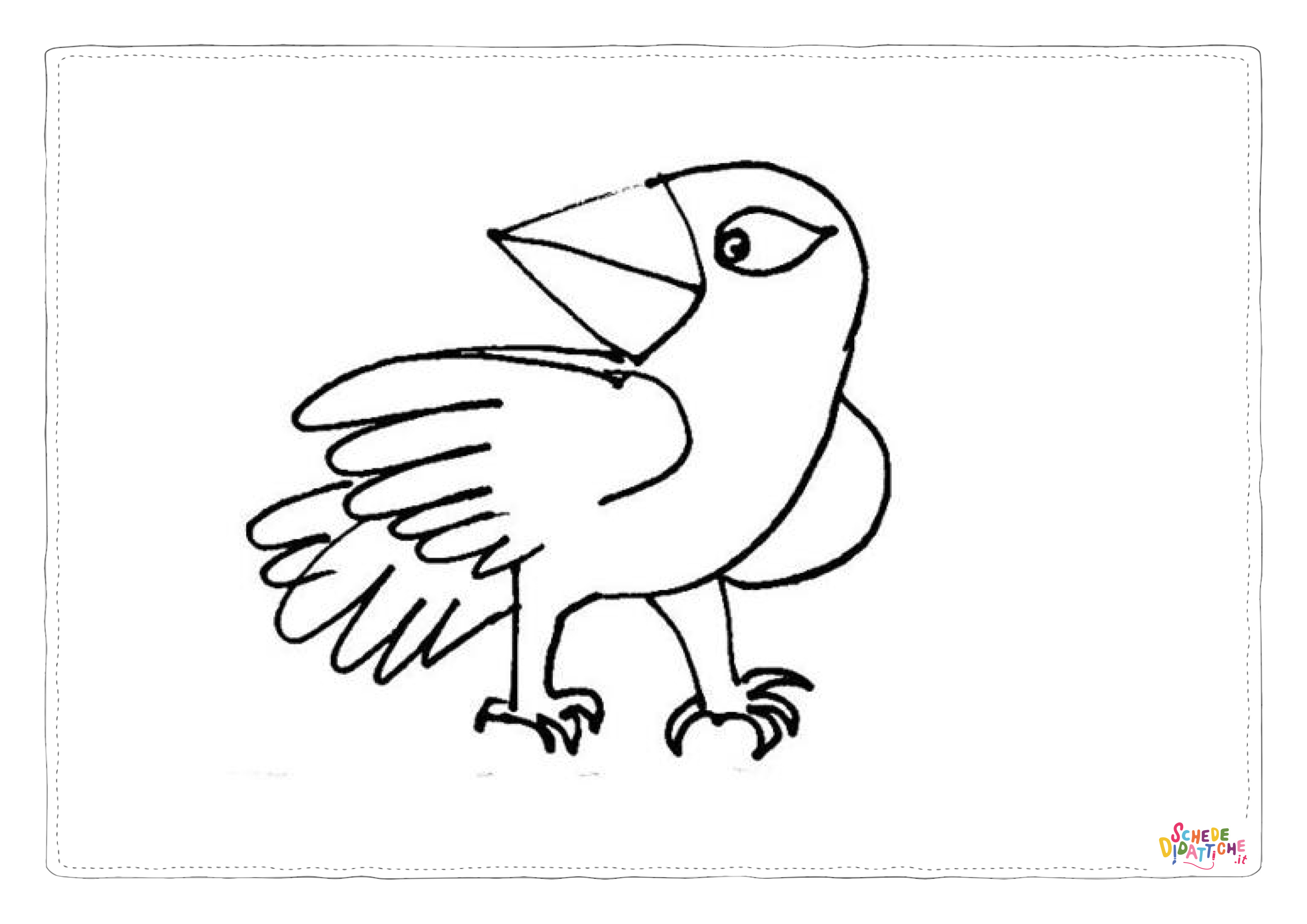 Disegno di uccello da stampare e colorare 6