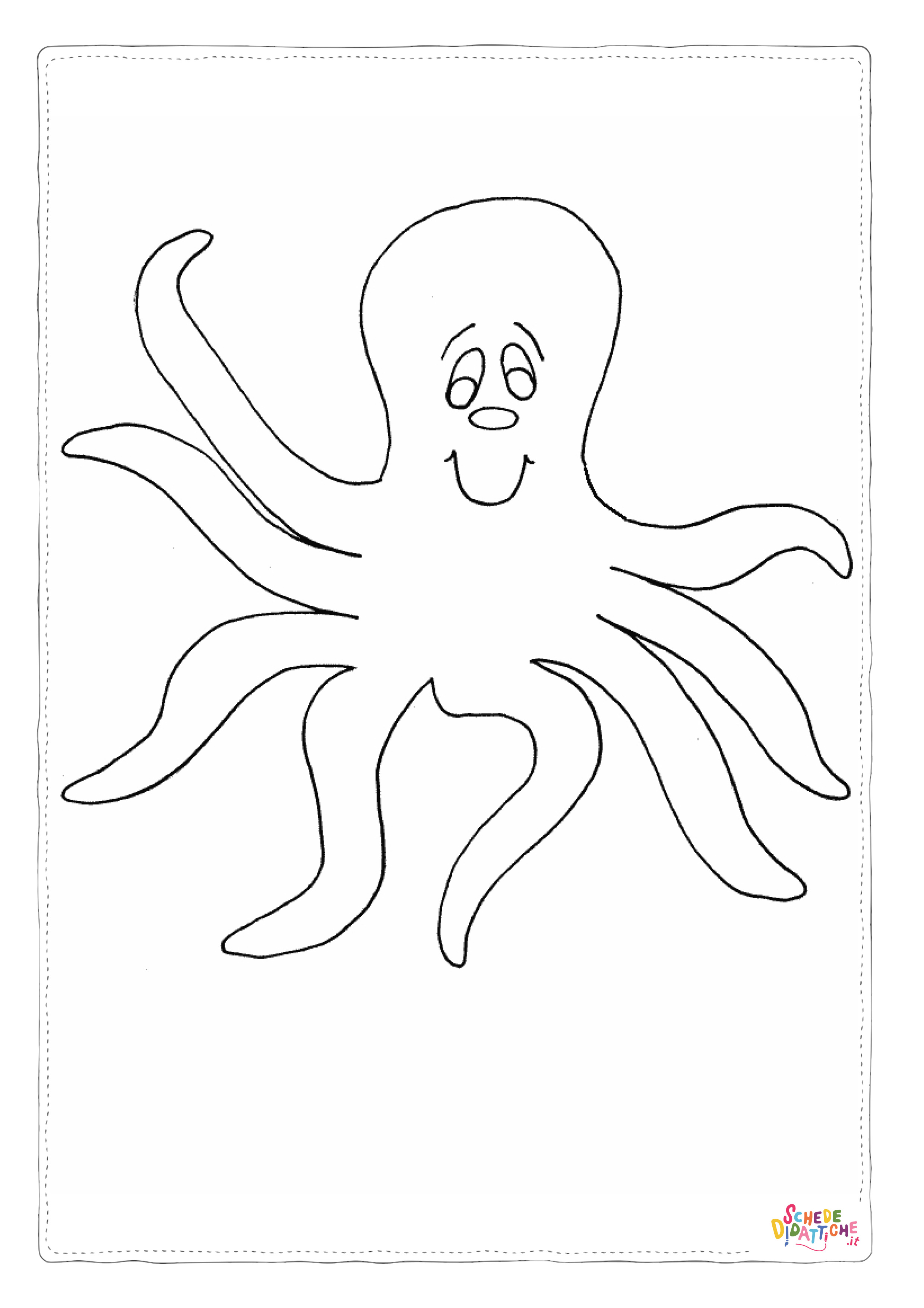 Disegno "Disegno di polpo da stampare e colorare 15" Disegno di polpo da stampare e colorare 15