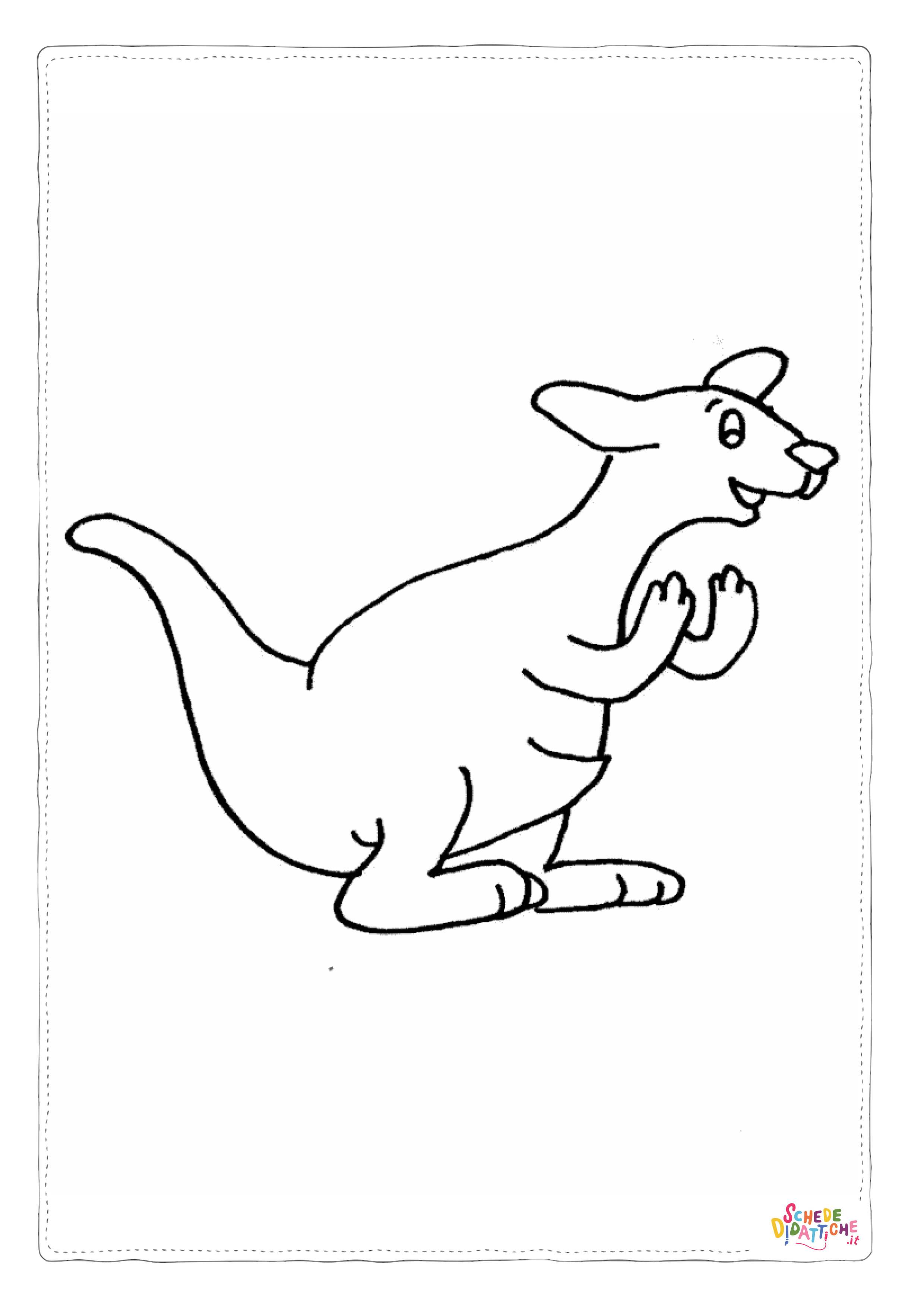 Disegno "Disegno di canguro da stampare e colorare 19" Disegno di canguro da stampare e colorare 19