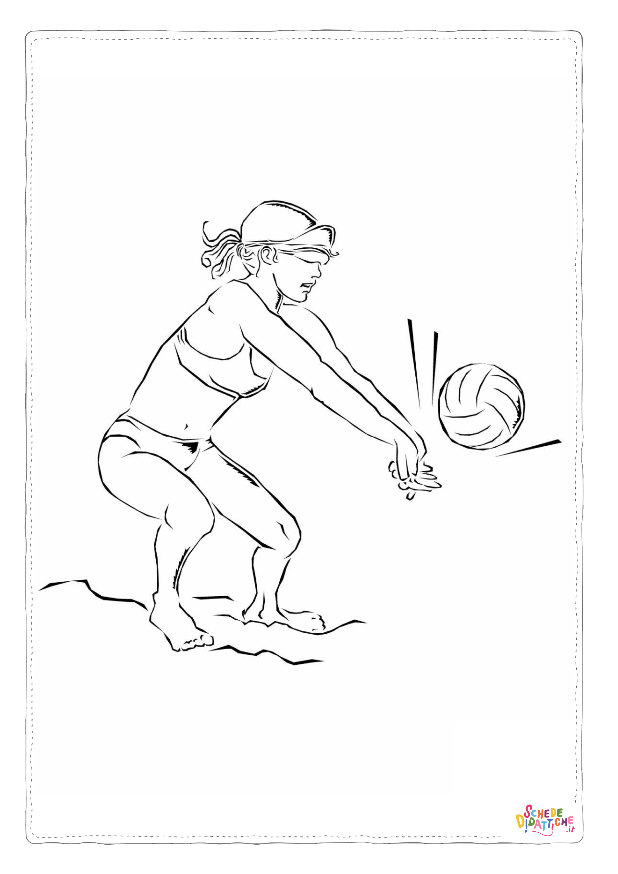 Disegno "Disegno di pallavolo da stampare e colorare 7" Disegno di pallavolo da stampare e colorare 7