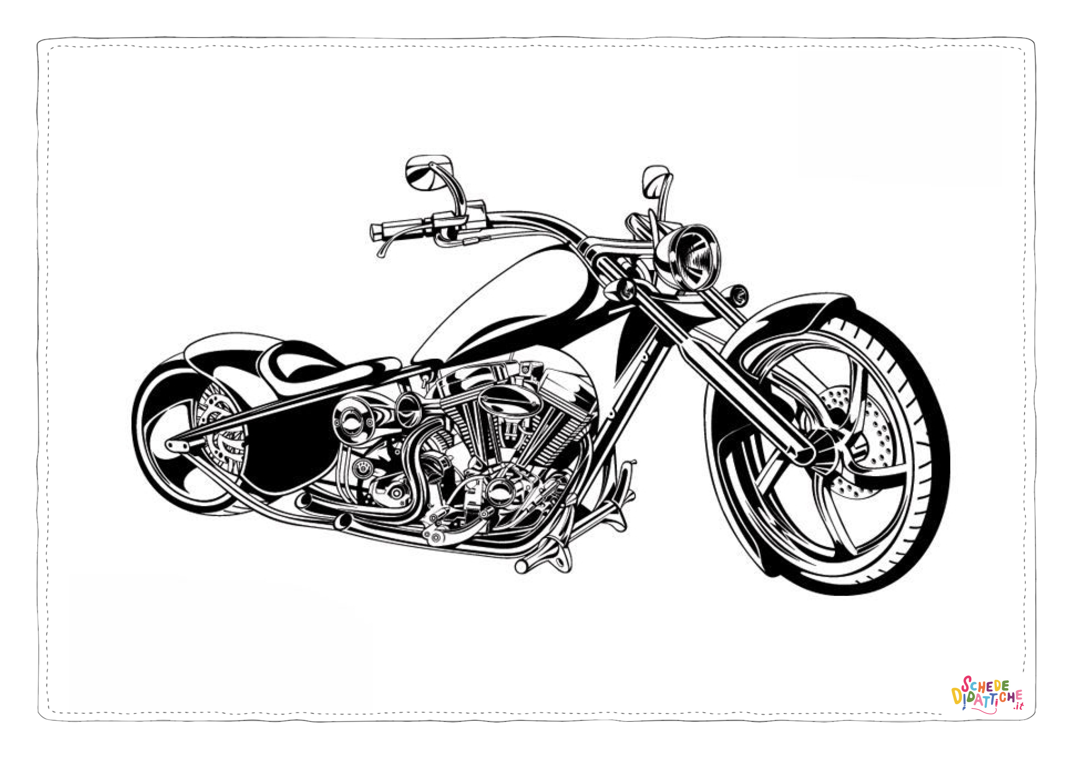 Disegno di moto da stampare e colorare 27