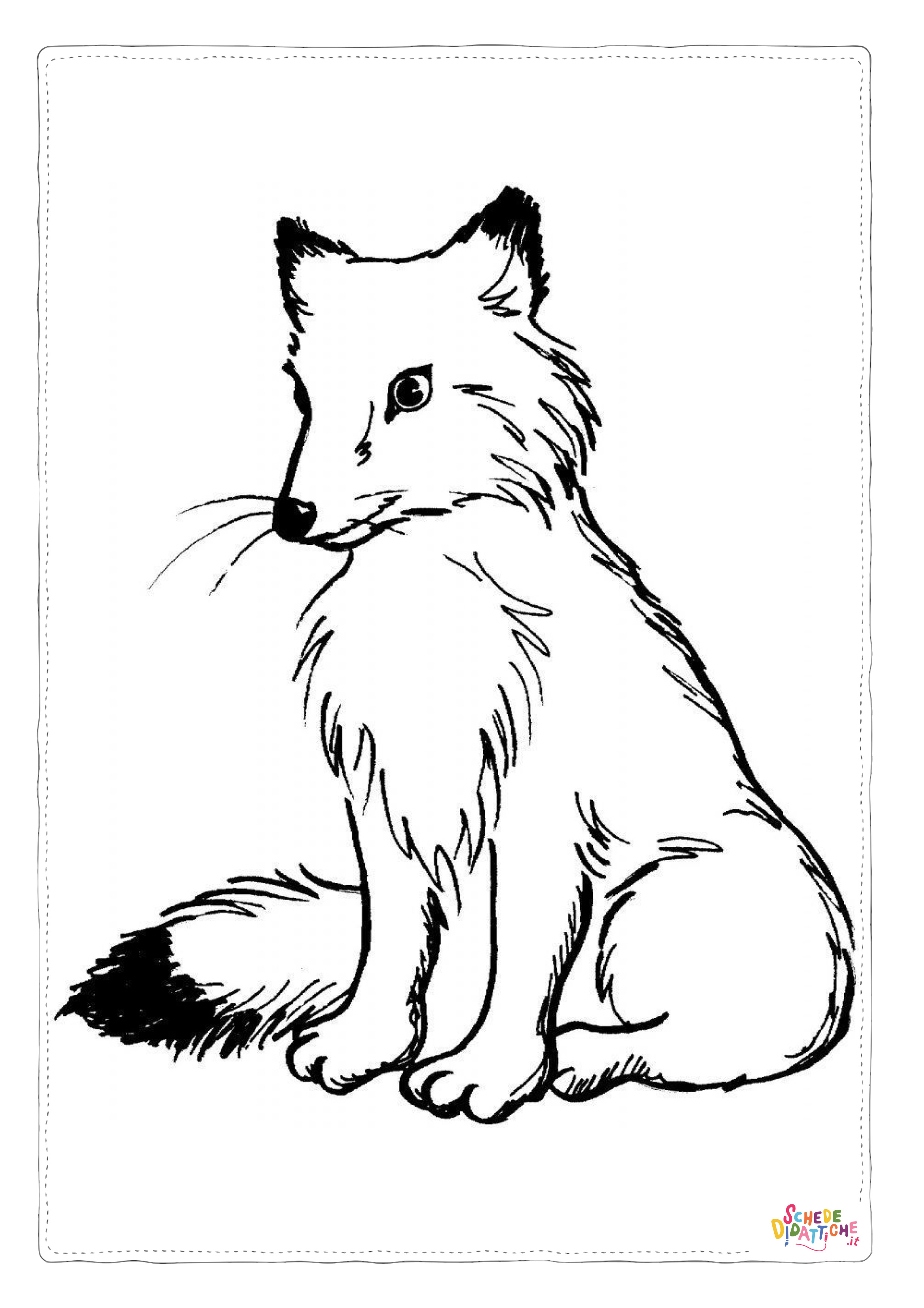 Disegno "Disegno di volpe da stampare e colorare 116" Disegno di volpe da stampare e colorare 116