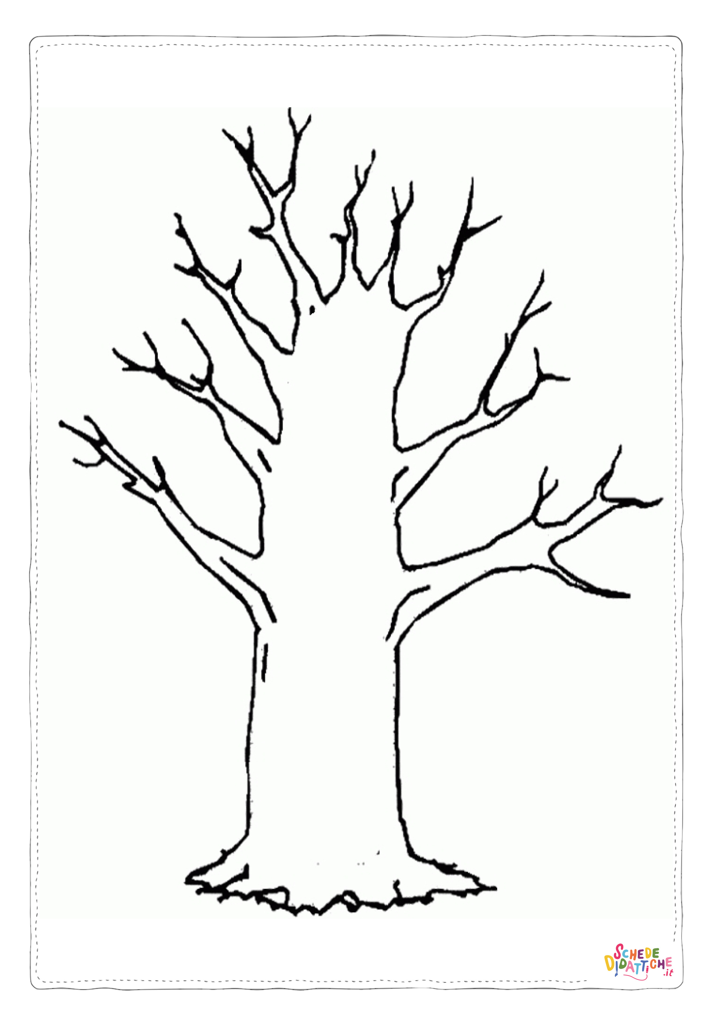 Disegno "Disegno di albero da stampare e colorare 95" Disegno di albero da stampare e colorare 95
