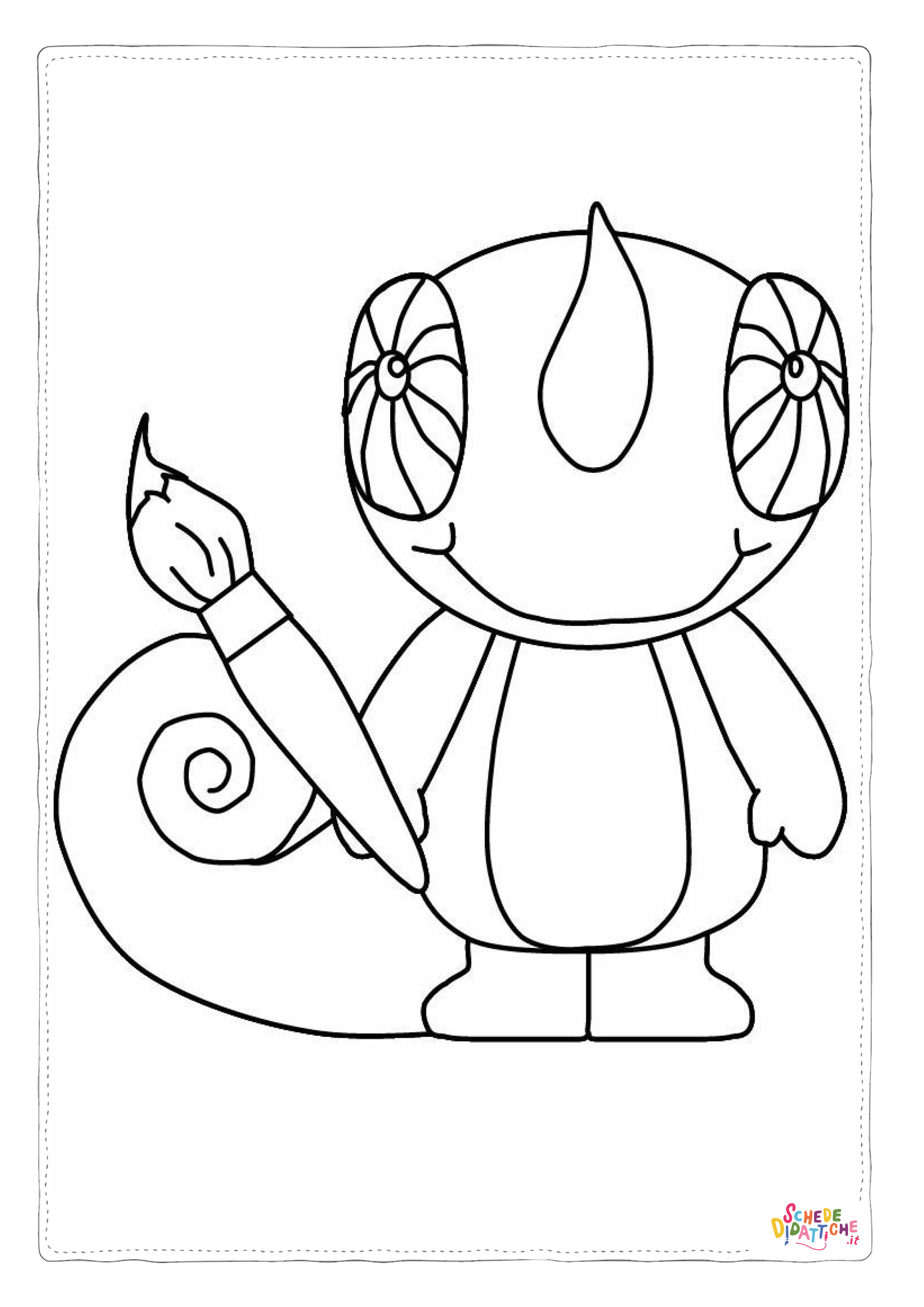 Disegno "Disegno di camaleonte da stampare e colorare 20" Disegno di camaleonte da stampare e colorare 20