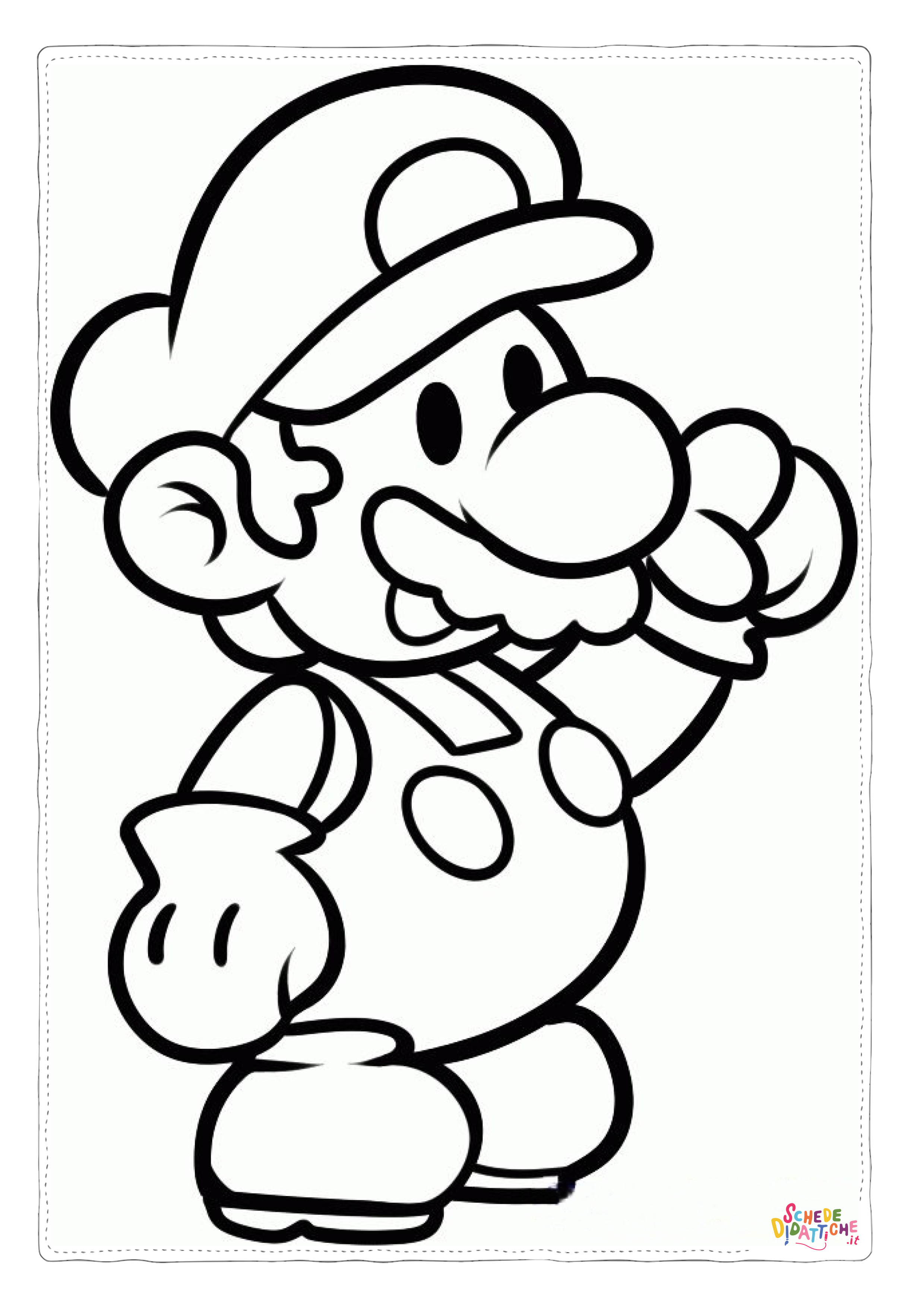 Disegno "Disegno di Super Mario da stampare e colorare 14" Disegno di Super Mario da stampare e colorare 14