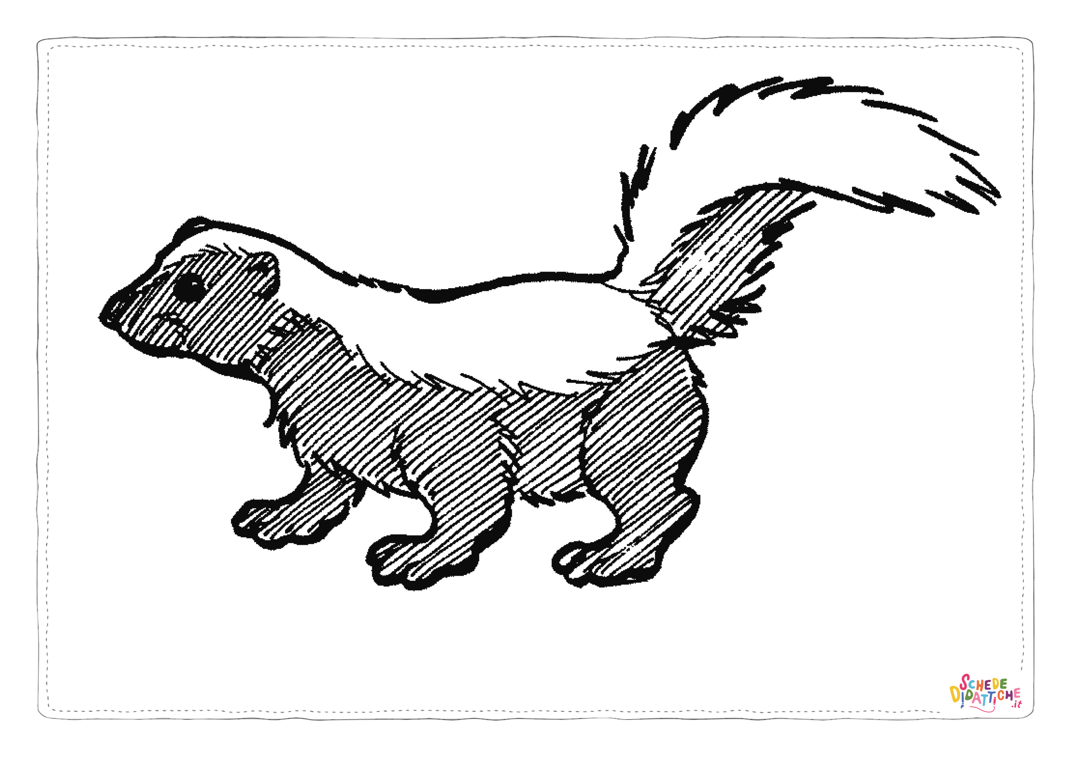 Disegno "Disegno di puzzola da stampare e colorare 6" Disegno di puzzola da stampare e colorare 6