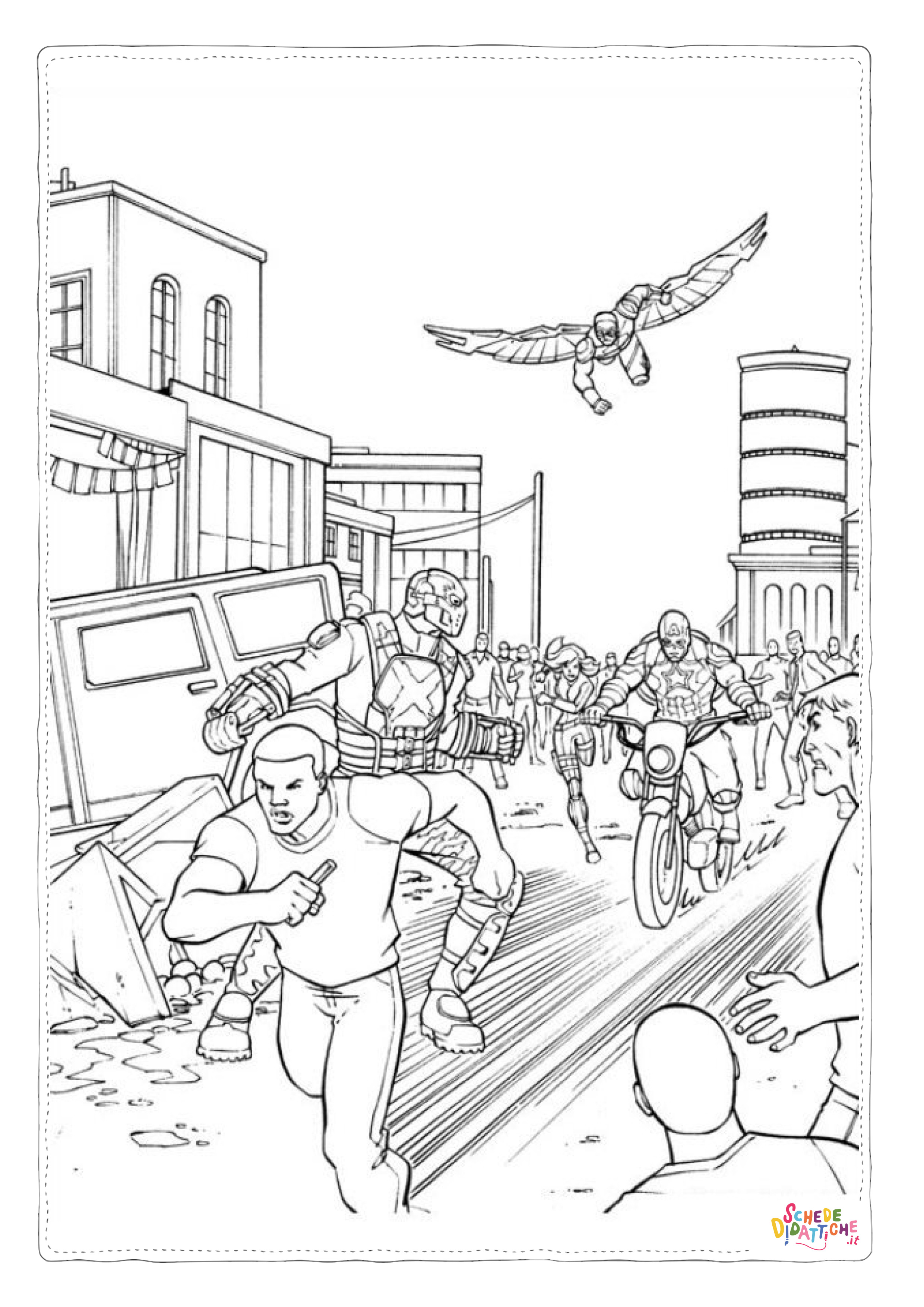 Disegno "Disegno di Capitan America da stampare e colorare 6" Disegno di Capitan America da stampare e colorare 6