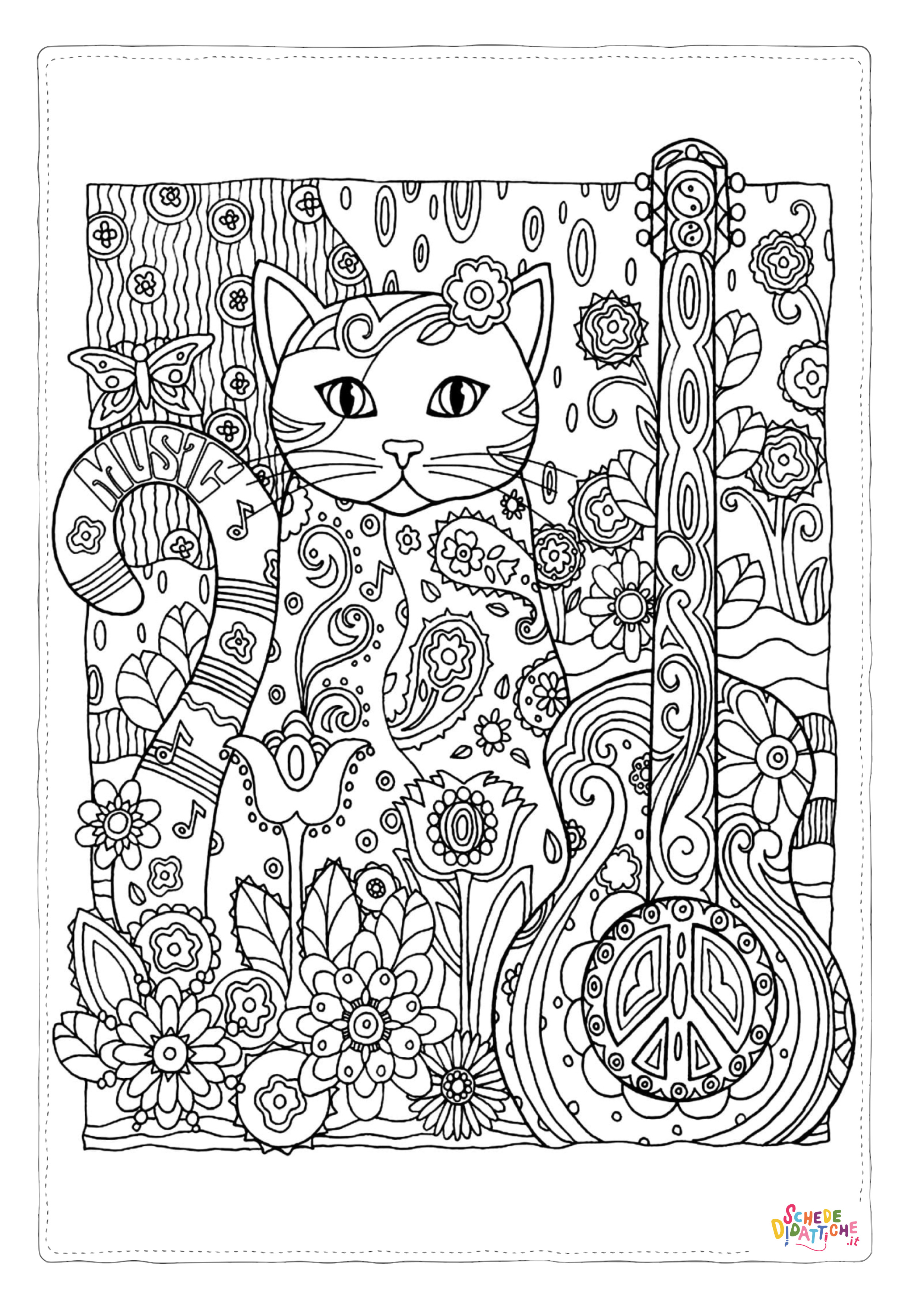 Disegno "Disegno di mandala da stampare e colorare 1033" Disegno di mandala da stampare e colorare 1033