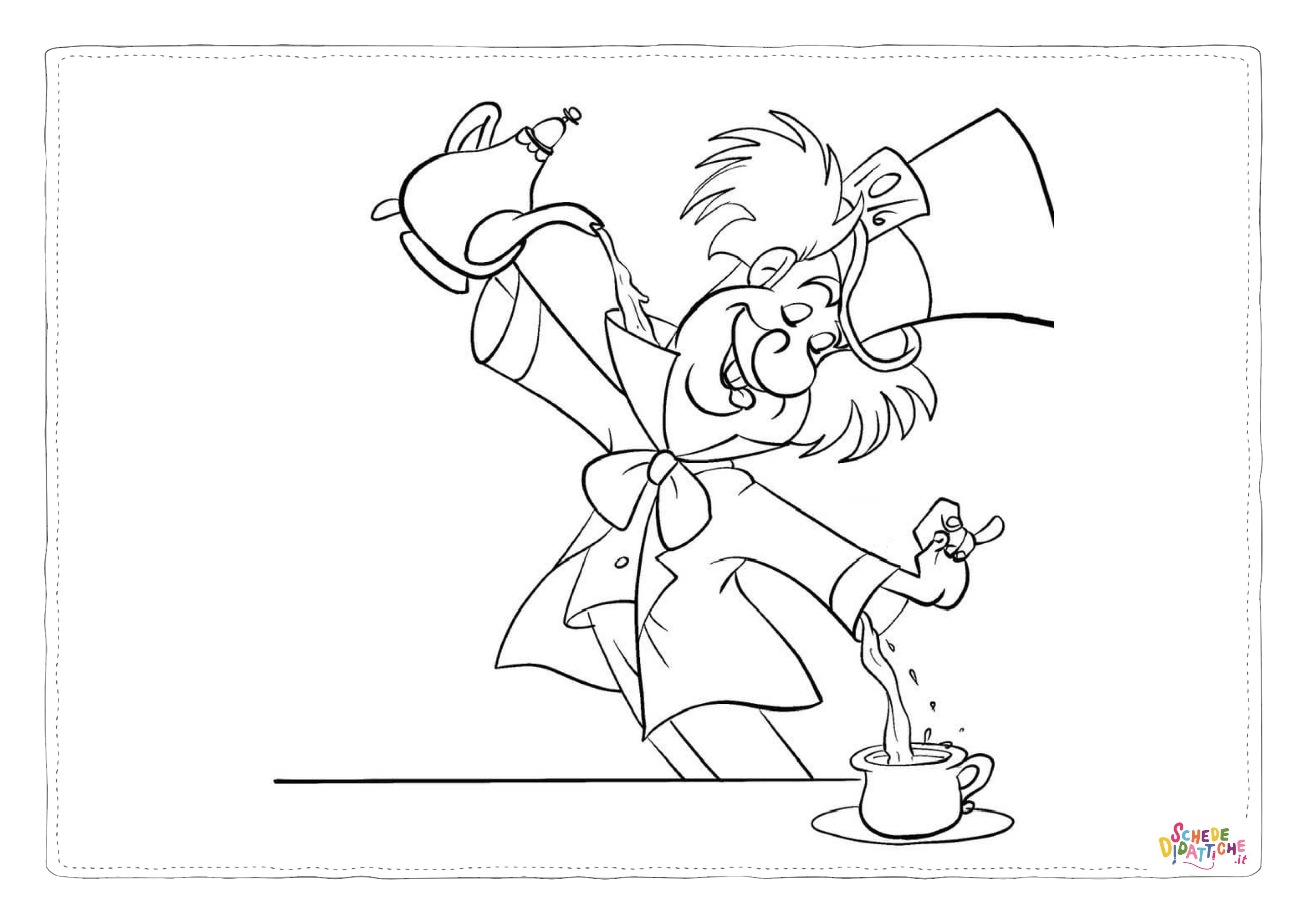 Disegno "Disegno di Alice nel paese delle meraviglie da stampare e colorare 92" Disegno di Alice nel paese delle meraviglie da stampare e colorare 92